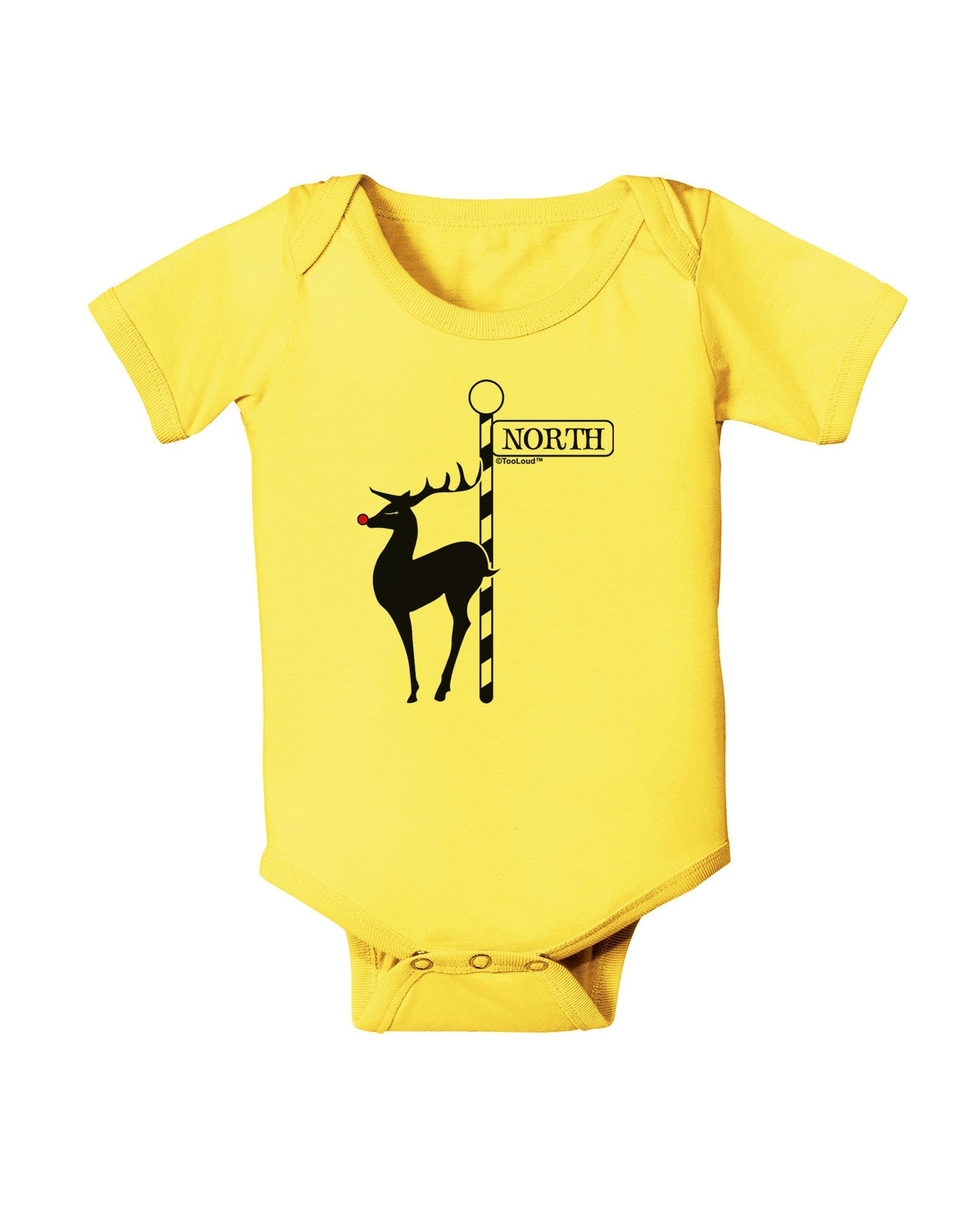 Rudolf the Ratchet Reindeer Baby Romper Bodysuit-Baby Romper-TooLoud-Yellow-06-Months-Davson Sales