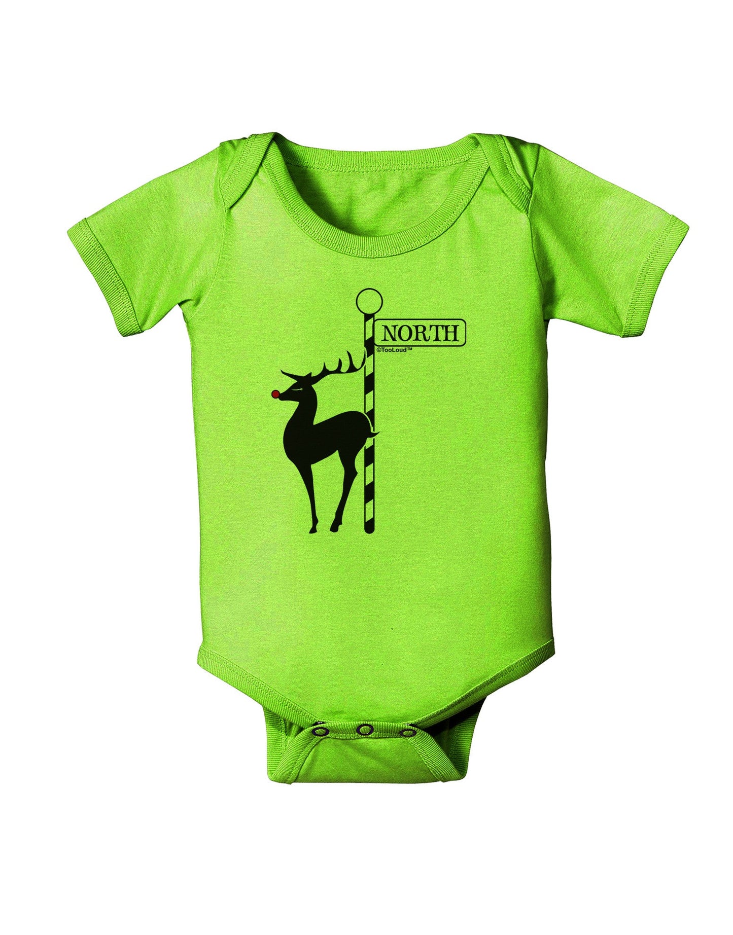 Rudolf the Ratchet Reindeer Baby Romper Bodysuit-Baby Romper-TooLoud-Lime-06-Months-Davson Sales