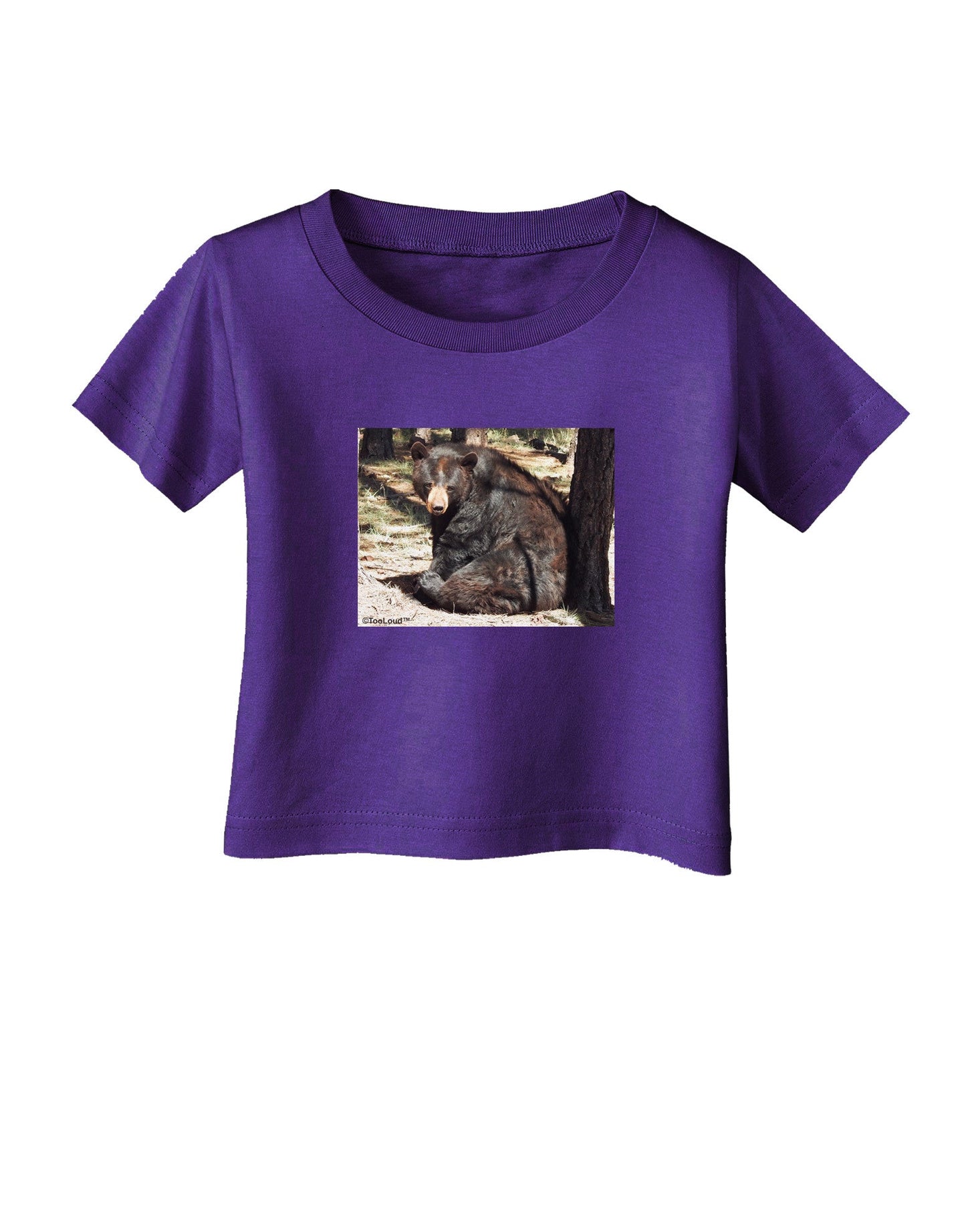 Sad Black Bear Infant T-Shirt Dark-Infant T-Shirt-TooLoud-Purple-06-Months-Davson Sales