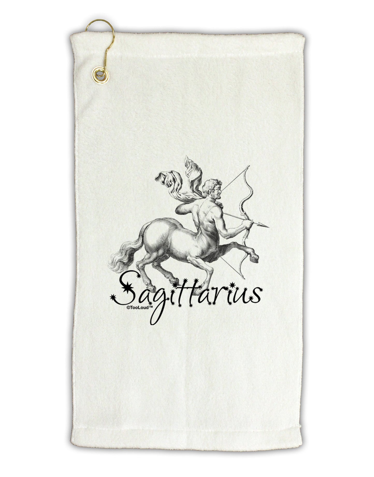 Sagittarius Illustration Micro Terry Gromet Golf Towel 11"x19-Golf Towel-TooLoud-White-Davson Sales