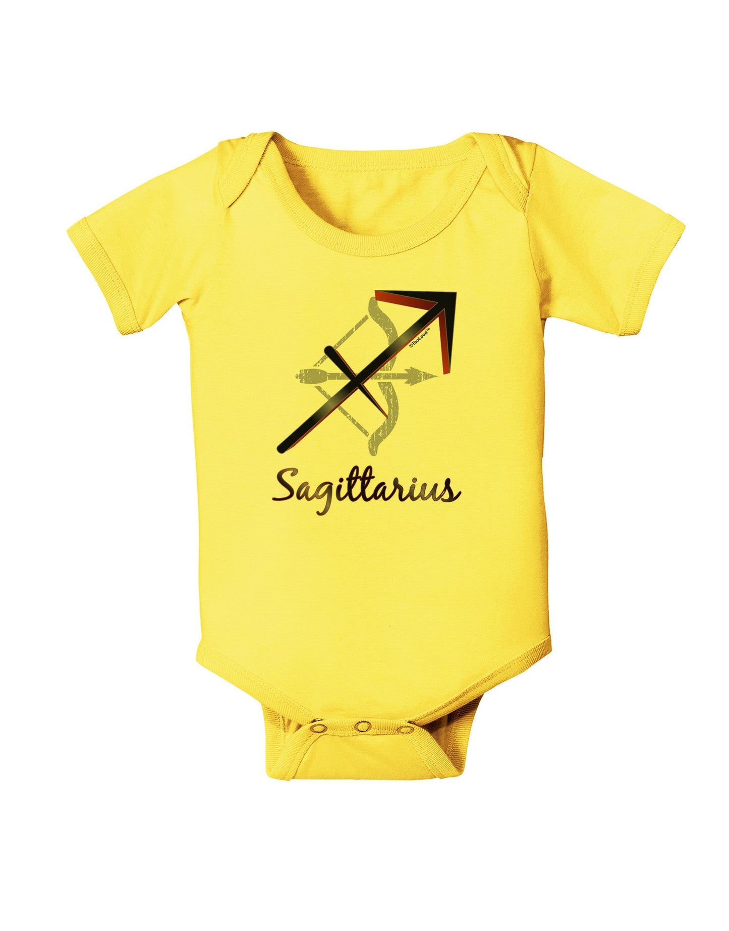 Sagittarius Symbol Baby Romper Bodysuit-Baby Romper-TooLoud-Yellow-06-Months-Davson Sales