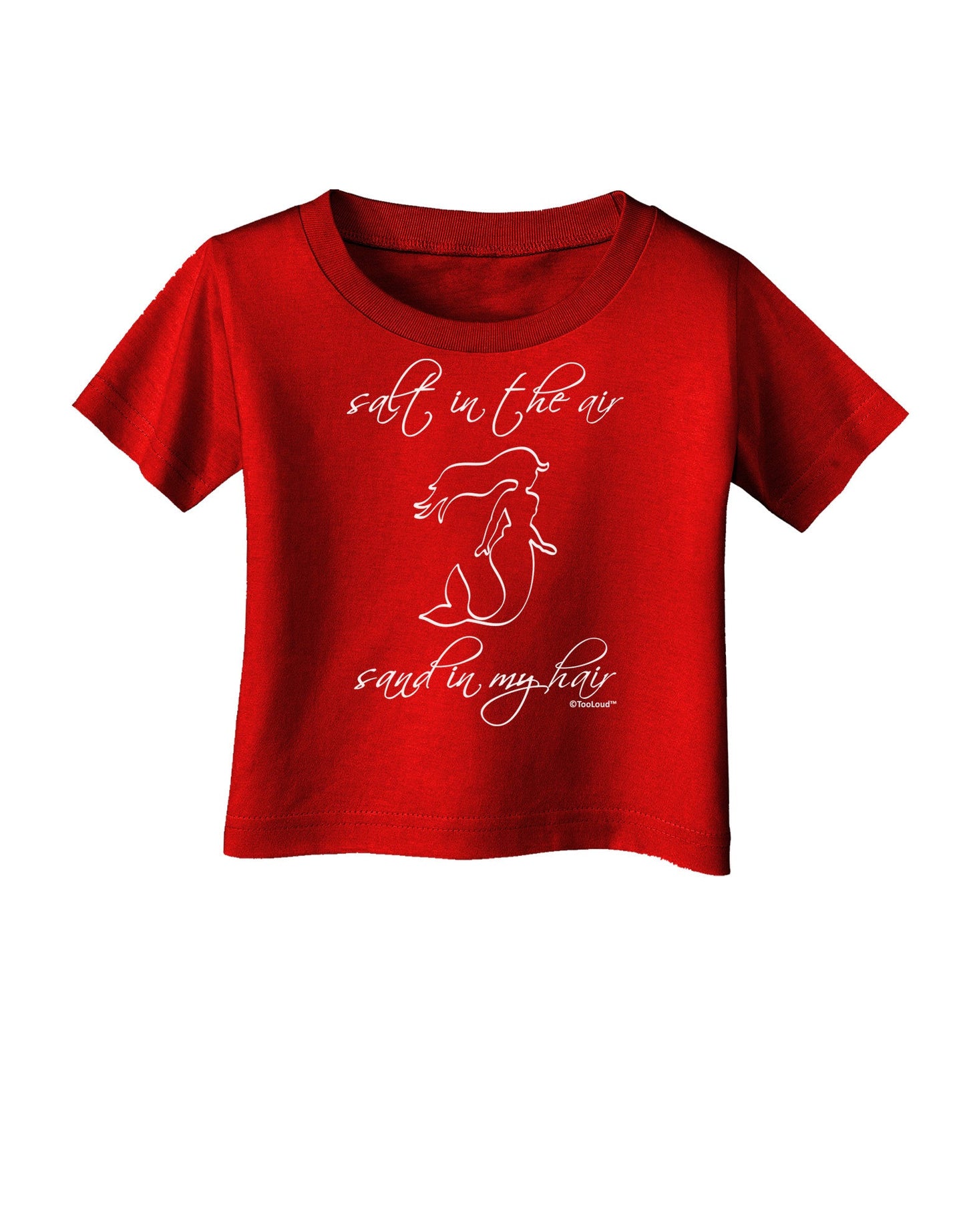Salt in the Air Sand in My Hair - Mermaid Infant T-Shirt Dark-Infant T-Shirt-TooLoud-Red-06-Months-Davson Sales