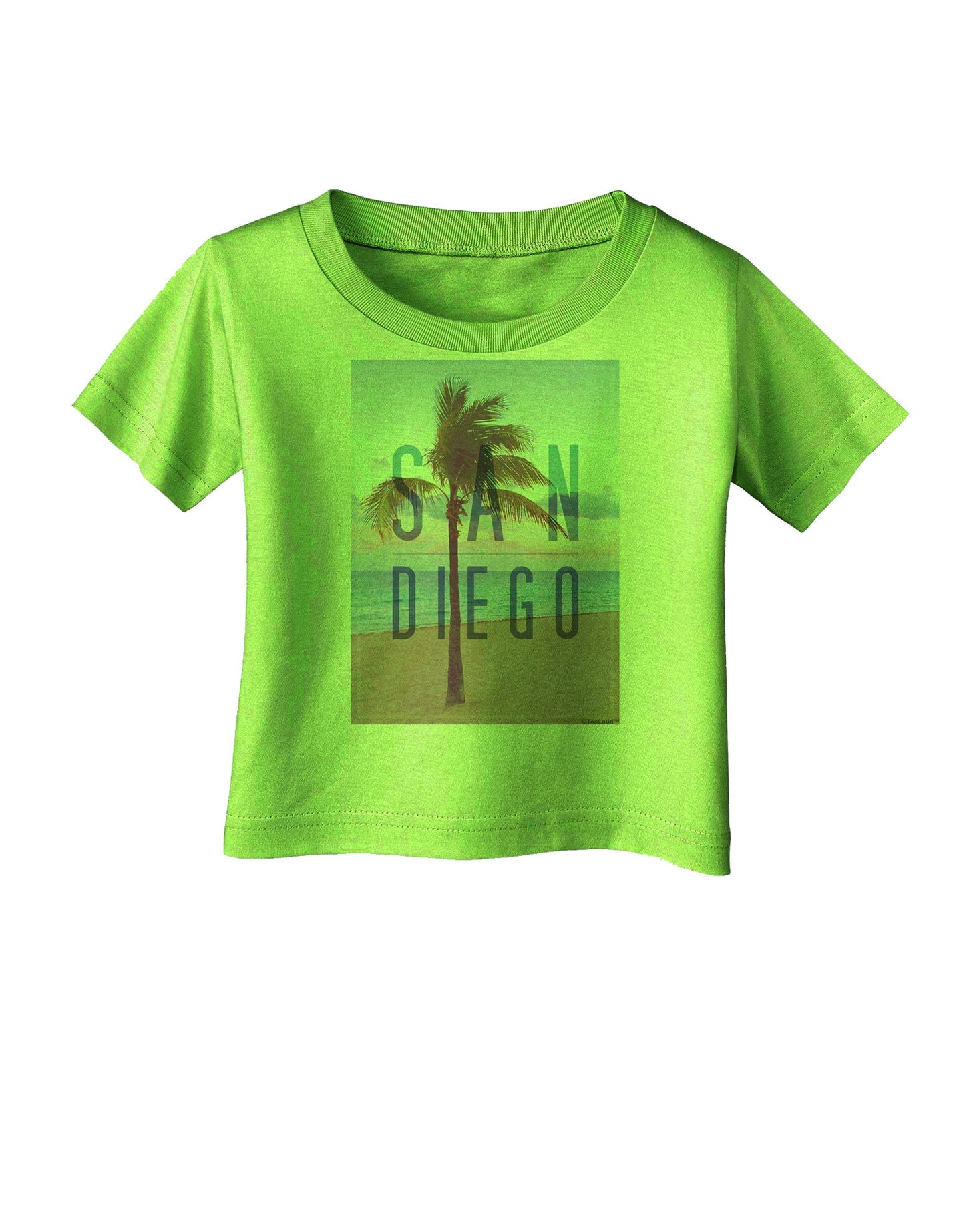 San Diego Beach Filter Infant T-Shirt-Infant T-Shirt-TooLoud-Lime-Green-06-Months-Davson Sales