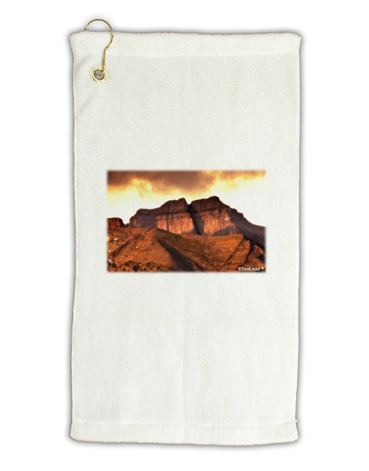 San Juan Mountain Range Micro Terry Gromet Golf Towel 11"x19-Golf Towel-TooLoud-White-Davson Sales