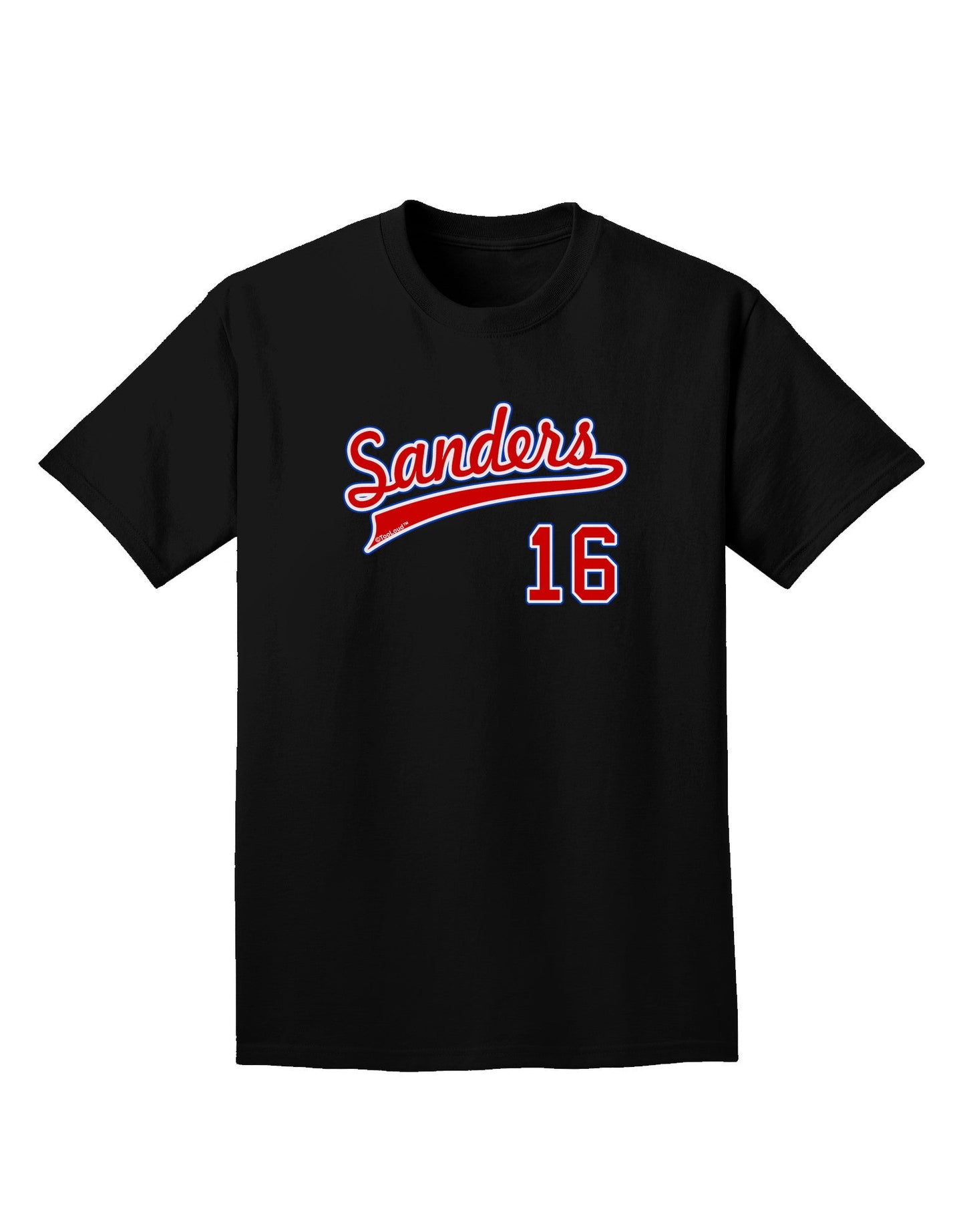 Sanders Jersey 16 Adult Dark T-Shirt-Mens T-Shirt-TooLoud-Black-Small-Davson Sales