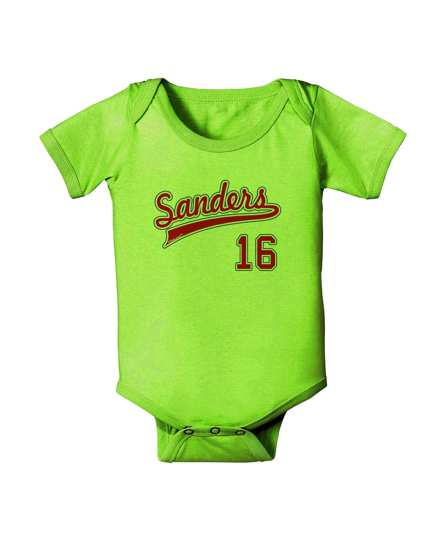 Sanders Jersey 16 Baby Romper Bodysuit-Baby Romper-TooLoud-Lime-06-Months-Davson Sales