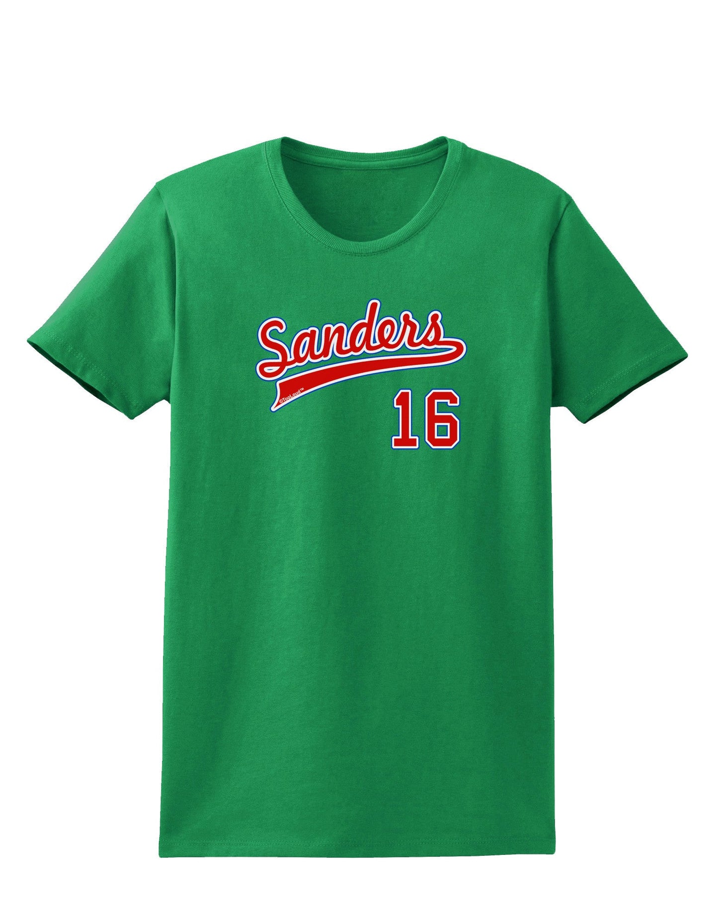 Sanders Jersey 16 Womens Dark T-Shirt-TooLoud-Kelly-Green-X-Small-Davson Sales