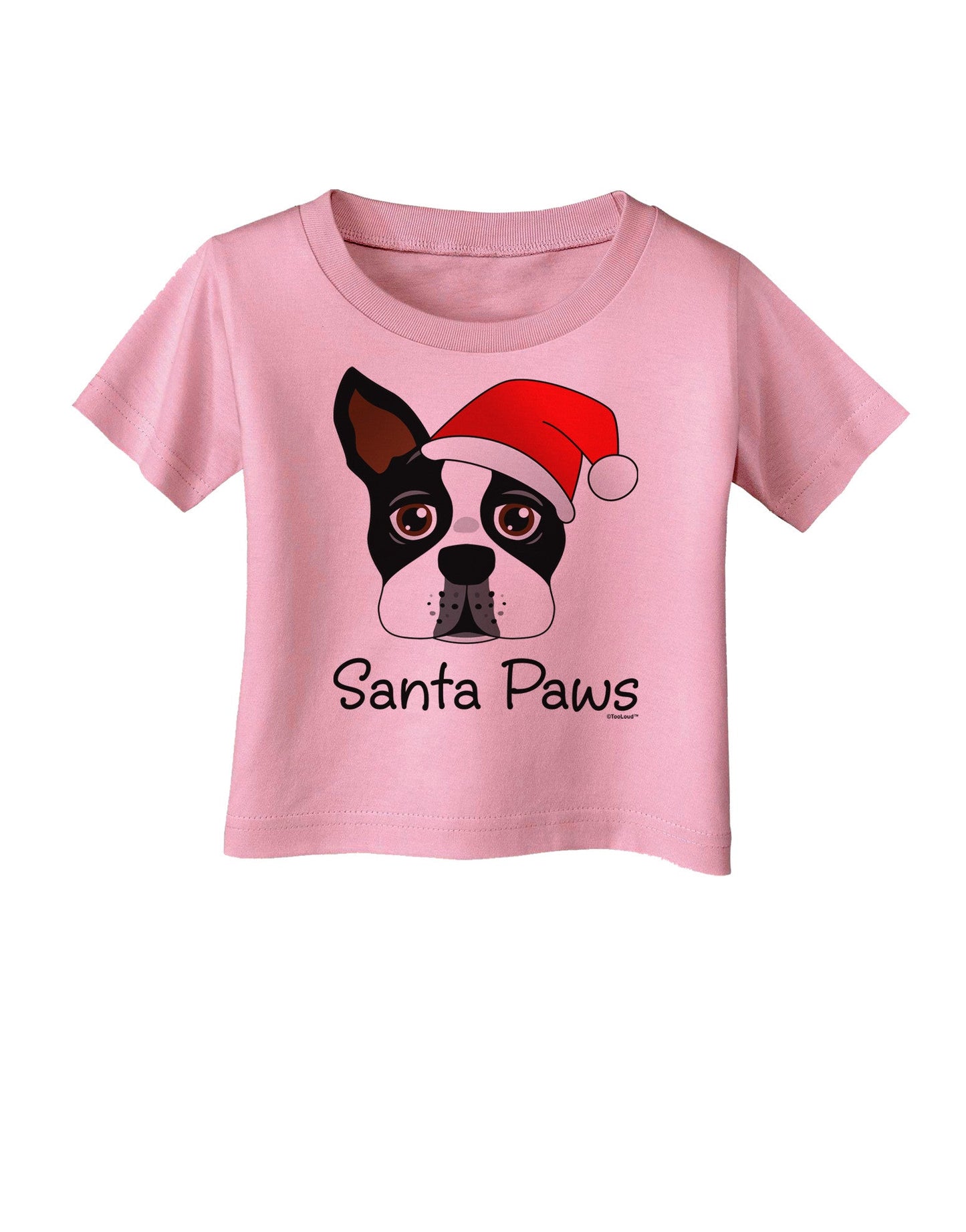 Santa Paws Christmas Dog Infant T-Shirt-Infant T-Shirt-TooLoud-Candy-Pink-06-Months-Davson Sales
