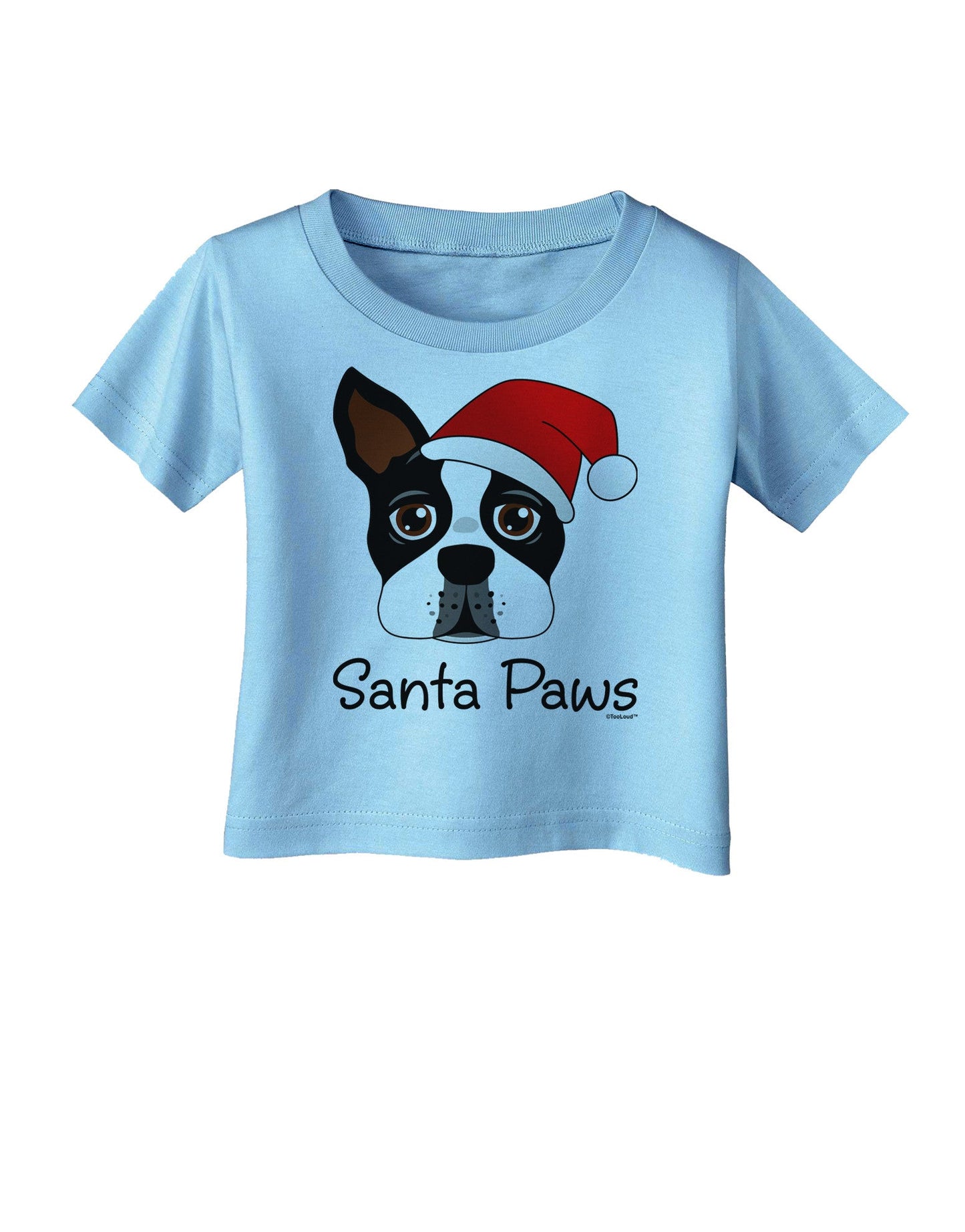 Santa Paws Christmas Dog Infant T-Shirt-Infant T-Shirt-TooLoud-Aquatic-Blue-06-Months-Davson Sales