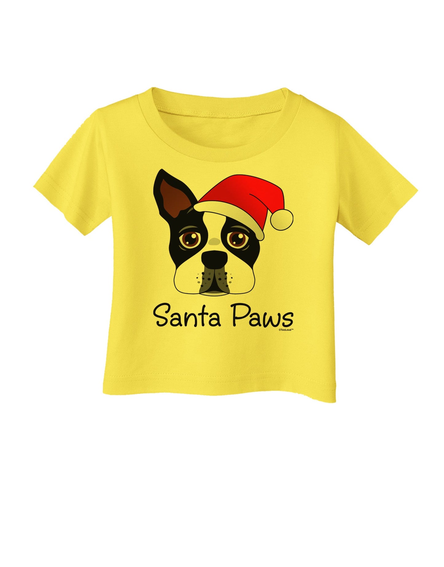 Santa Paws Christmas Dog Infant T-Shirt-Infant T-Shirt-TooLoud-Yellow-06-Months-Davson Sales
