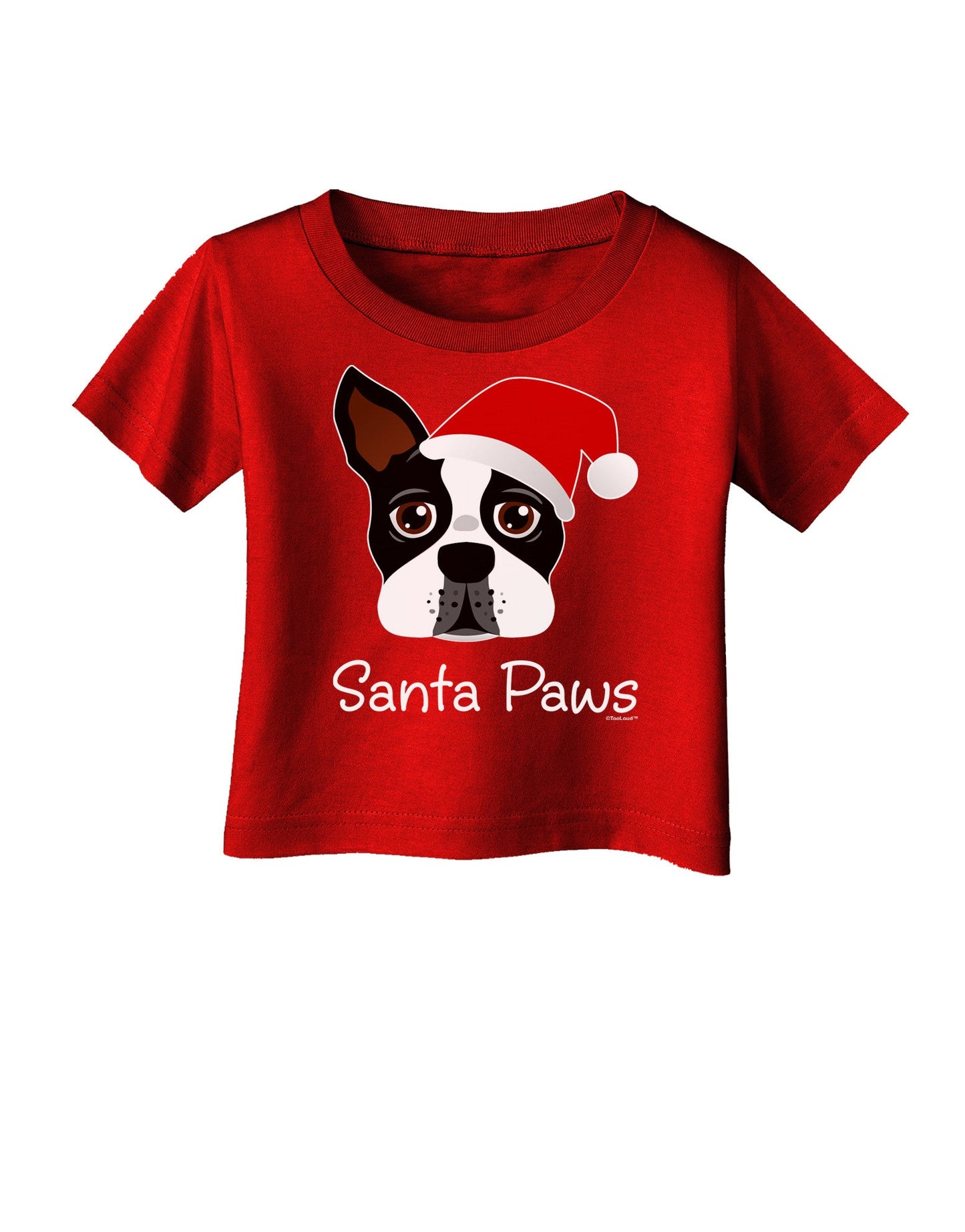 Santa Paws Christmas Dog Infant T-Shirt Dark-Infant T-Shirt-TooLoud-Clover-Green-06-Months-Davson Sales