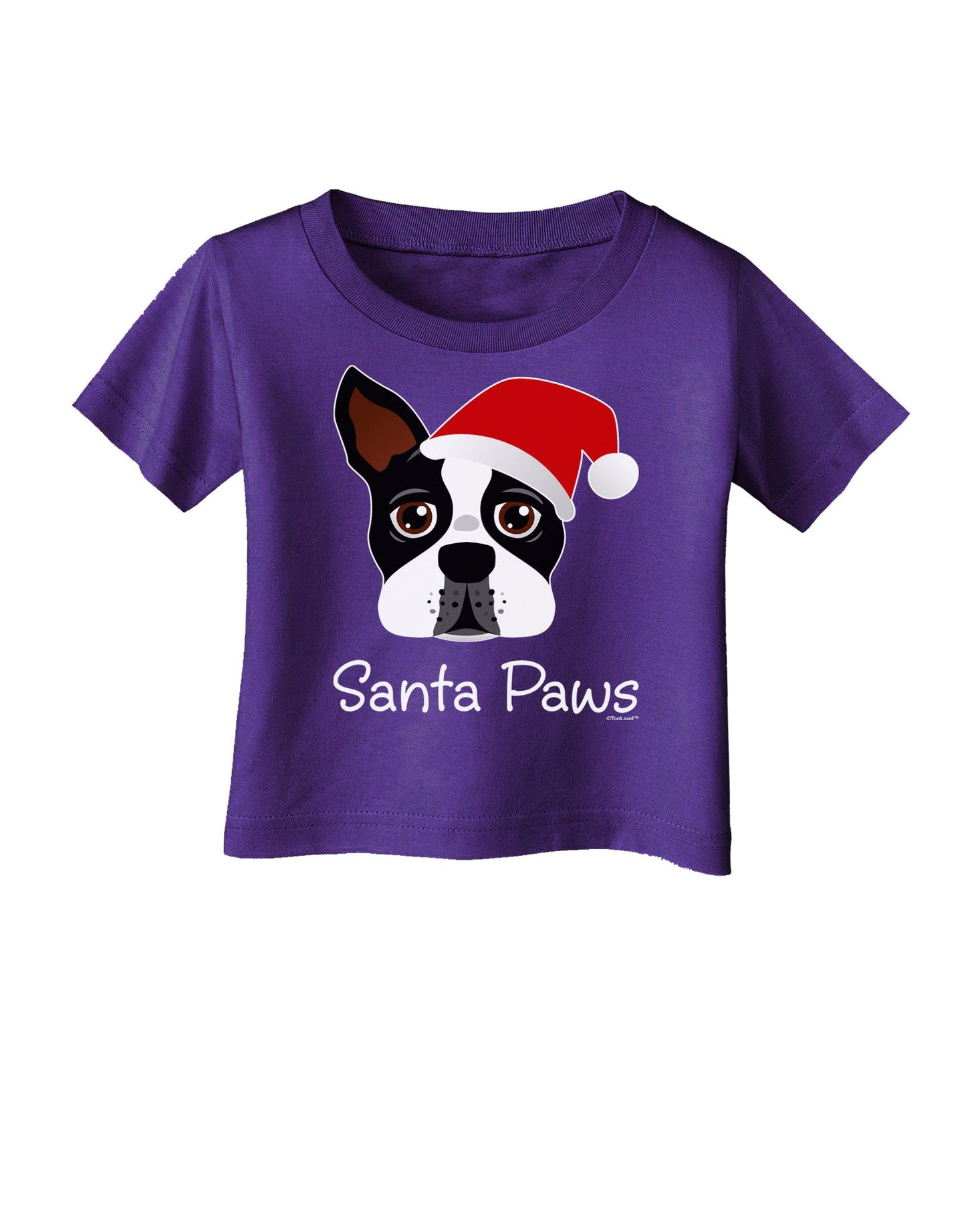 Santa Paws Christmas Dog Infant T-Shirt Dark-Infant T-Shirt-TooLoud-Purple-06-Months-Davson Sales
