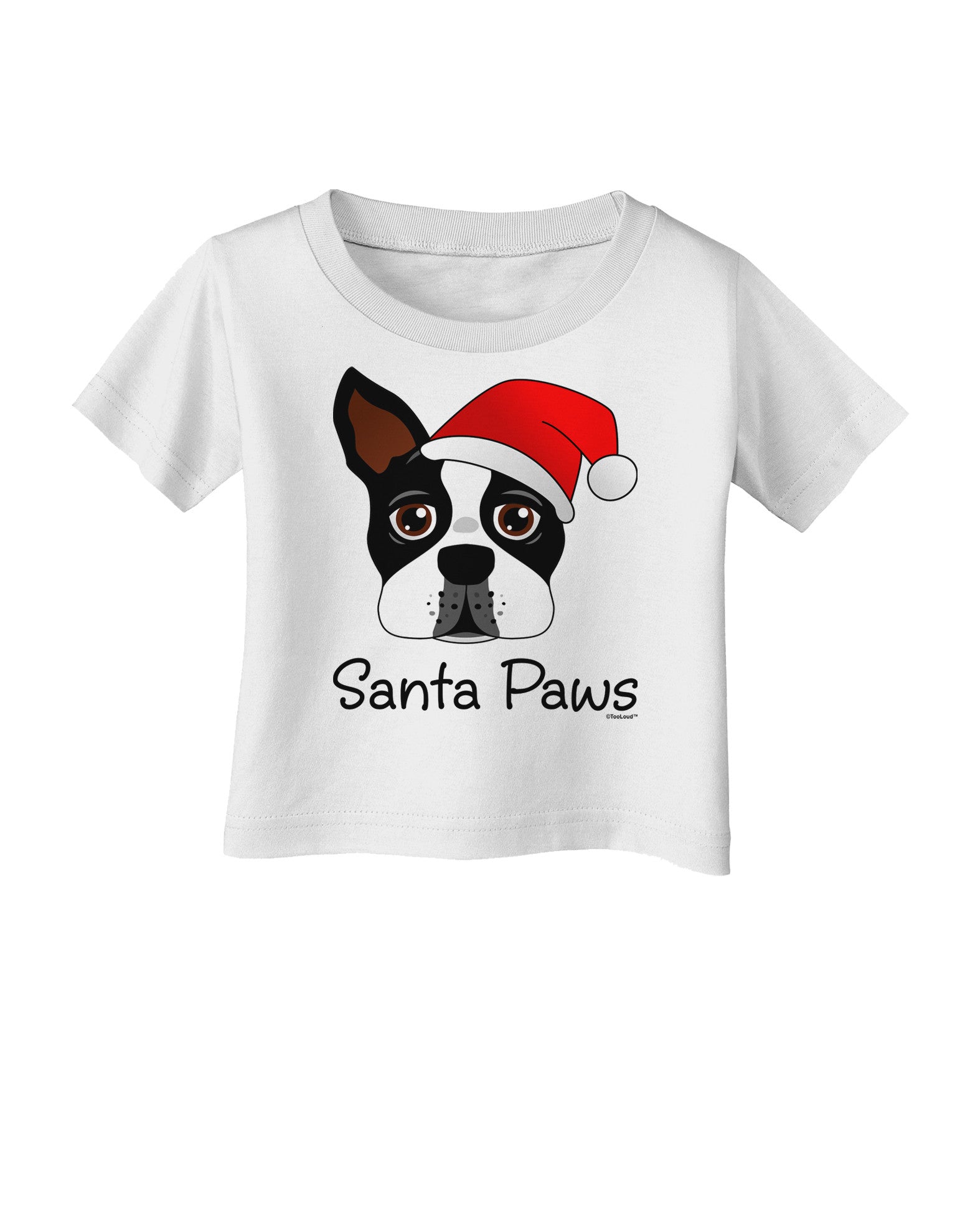 Santa Paws Christmas Dog Infant T-Shirt-Infant T-Shirt-TooLoud-White-06-Months-Davson Sales