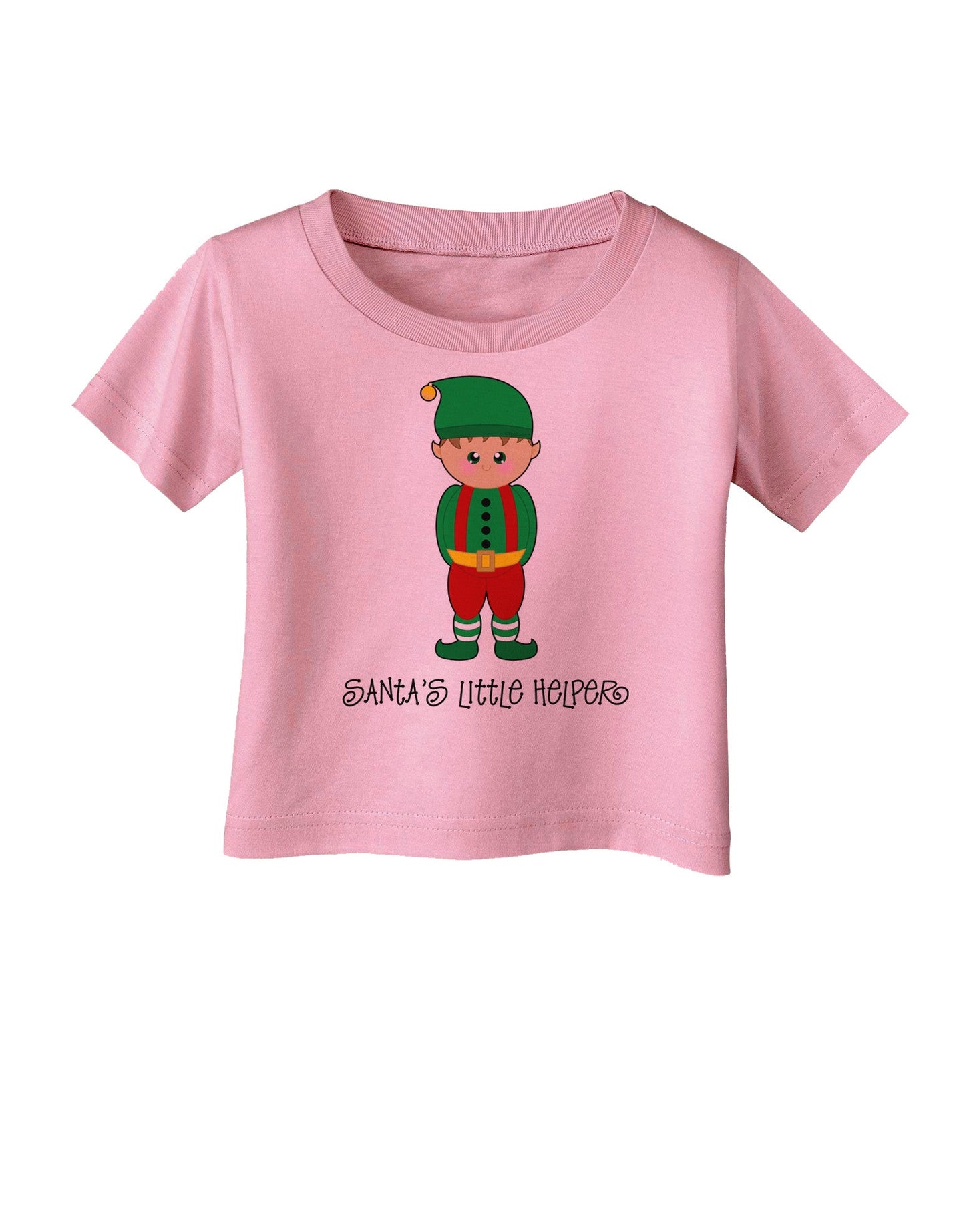 Santa's Little Helper Christmas Elf Boy Infant T-Shirt-Infant T-Shirt-TooLoud-Candy-Pink-06-Months-Davson Sales