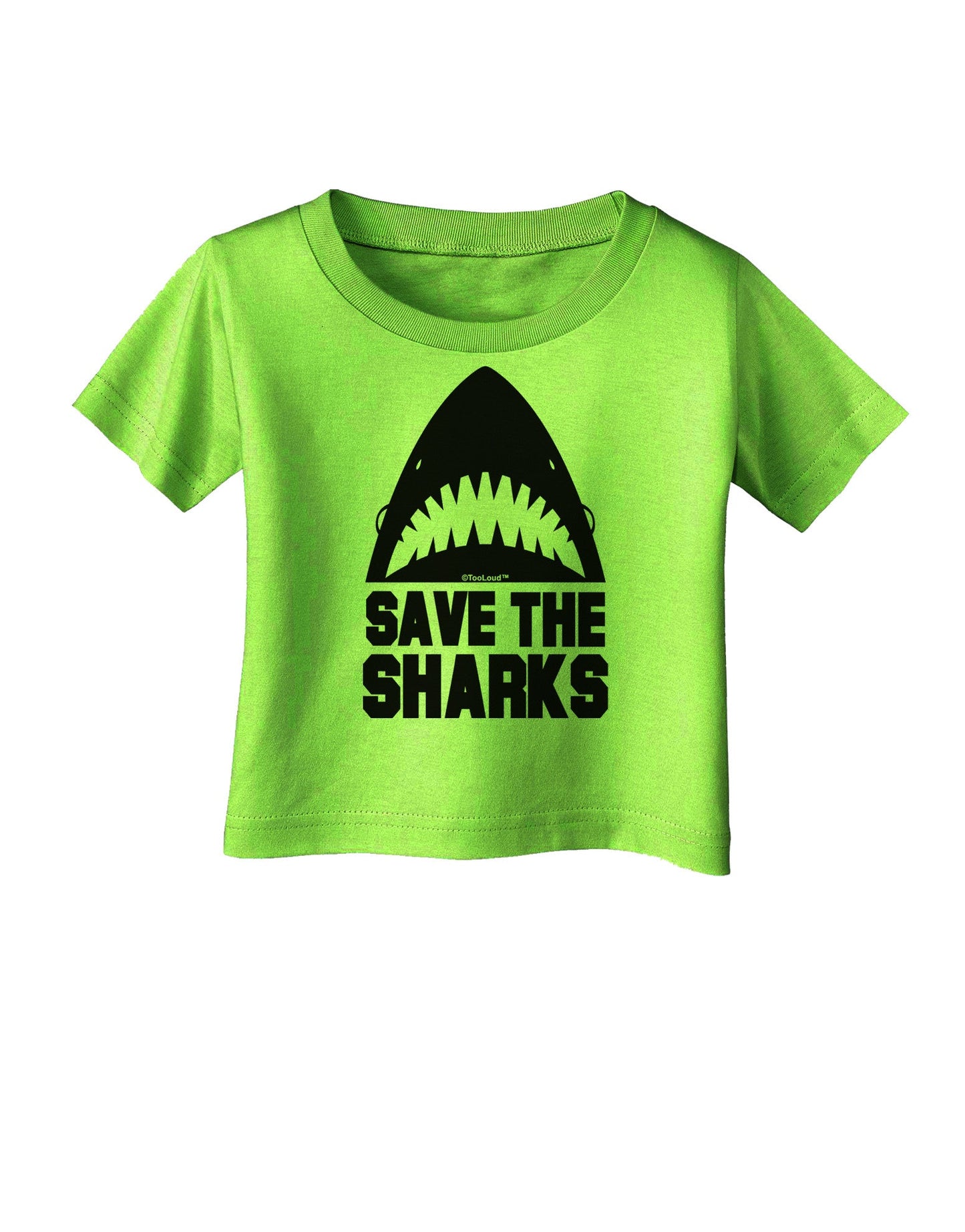 Save The Sharks Infant T-Shirt-Infant T-Shirt-TooLoud-Lime-Green-06-Months-Davson Sales