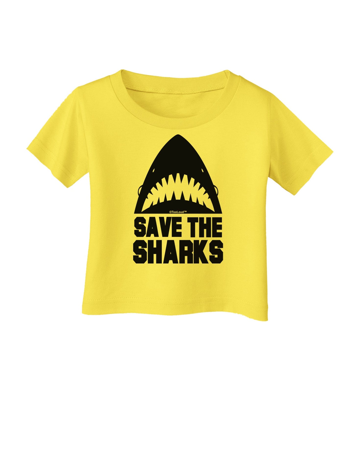 Save The Sharks Infant T-Shirt-Infant T-Shirt-TooLoud-Yellow-06-Months-Davson Sales