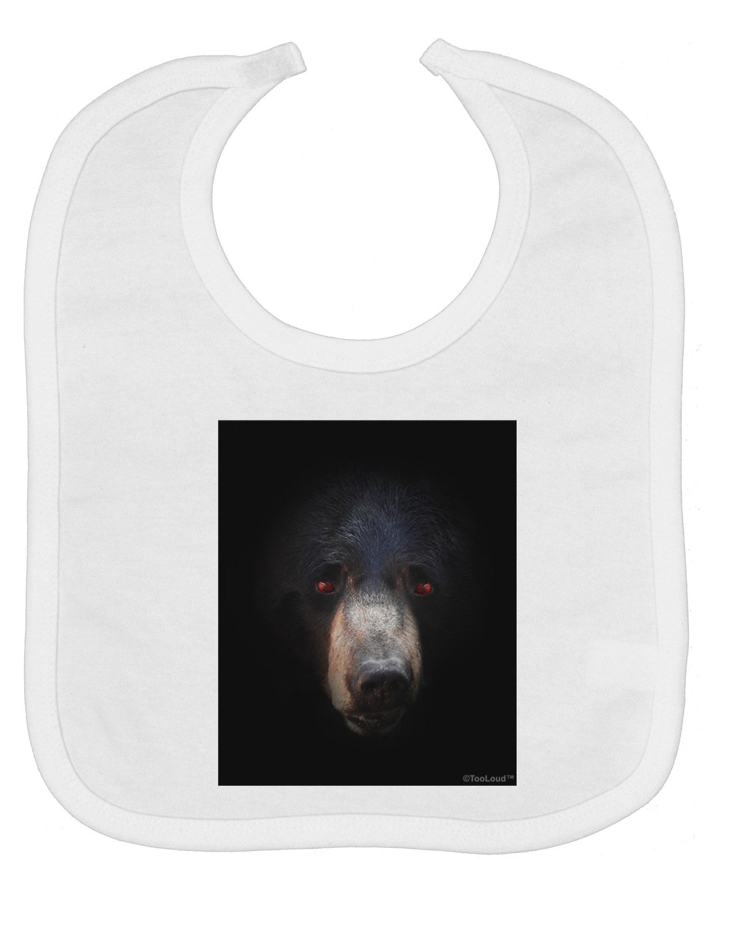 Scary Black Bear Baby Bib