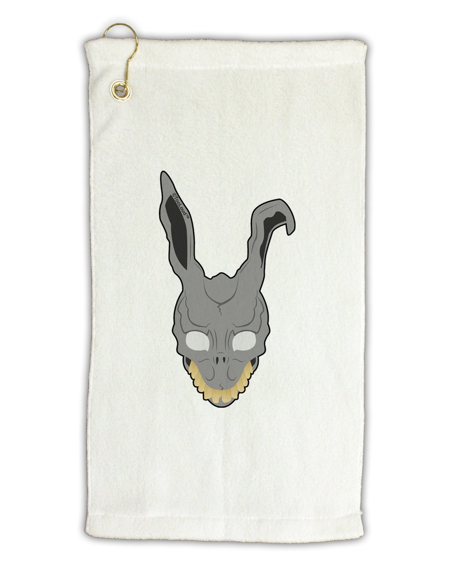 Scary Bunny Face Micro Terry Gromet Golf Towel 11"x19-Golf Towel-TooLoud-White-Davson Sales