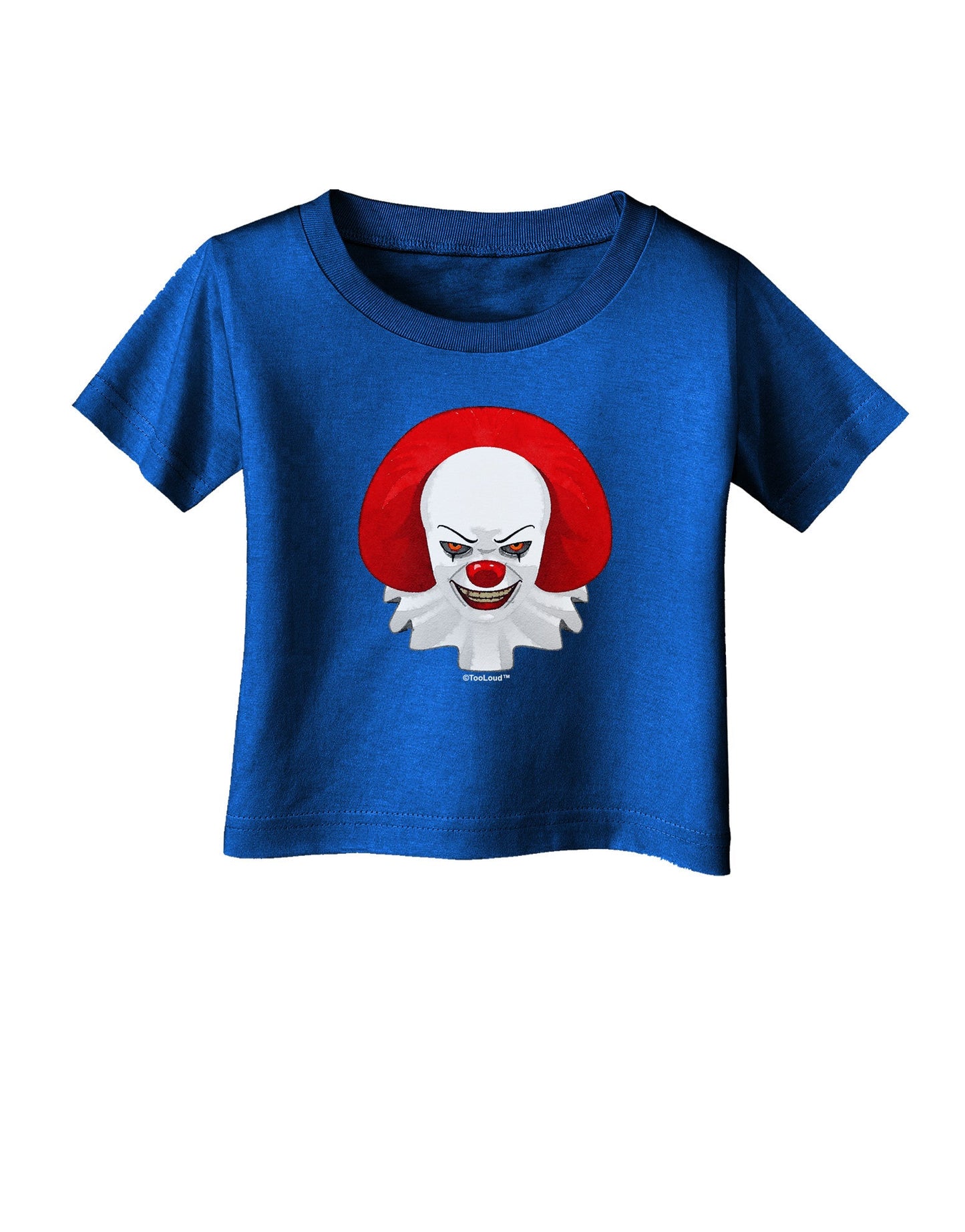 Scary Clown Watercolor Infant T-Shirt Dark-Infant T-Shirt-TooLoud-Royal-Blue-06-Months-Davson Sales
