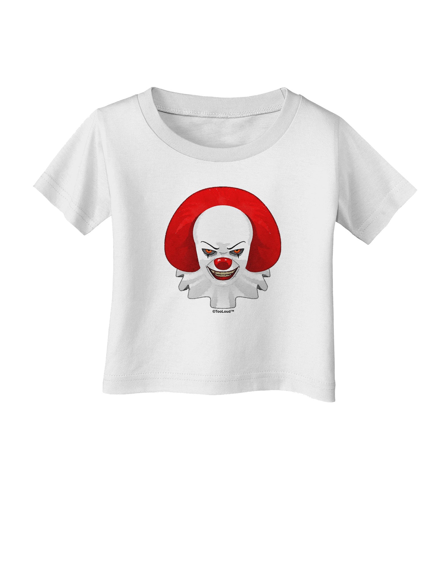 Scary Clown Watercolor Infant T-Shirt-Infant T-Shirt-TooLoud-White-06-Months-Davson Sales