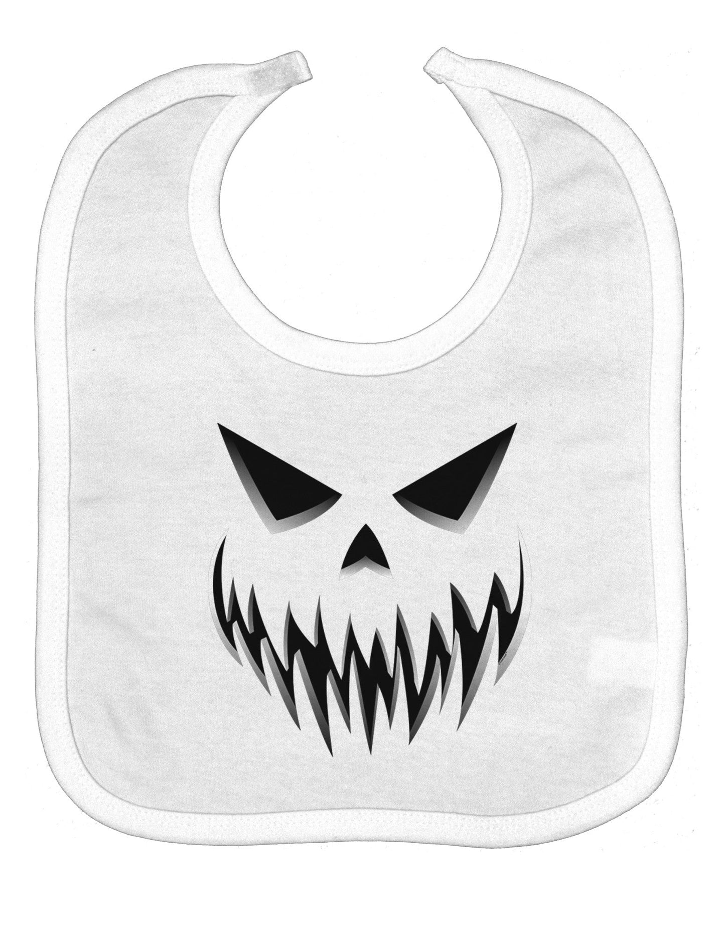 Scary Evil Jack O' Lantern Pumpkin Face Baby Bib