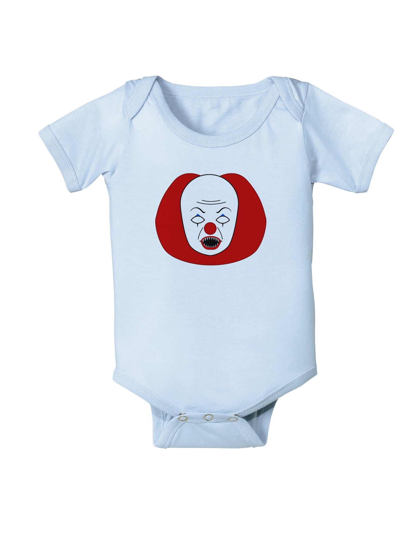 Scary Face Clown - Halloween Baby Romper Bodysuit-Baby Romper-TooLoud-Light-Blue-06-Months-Davson Sales