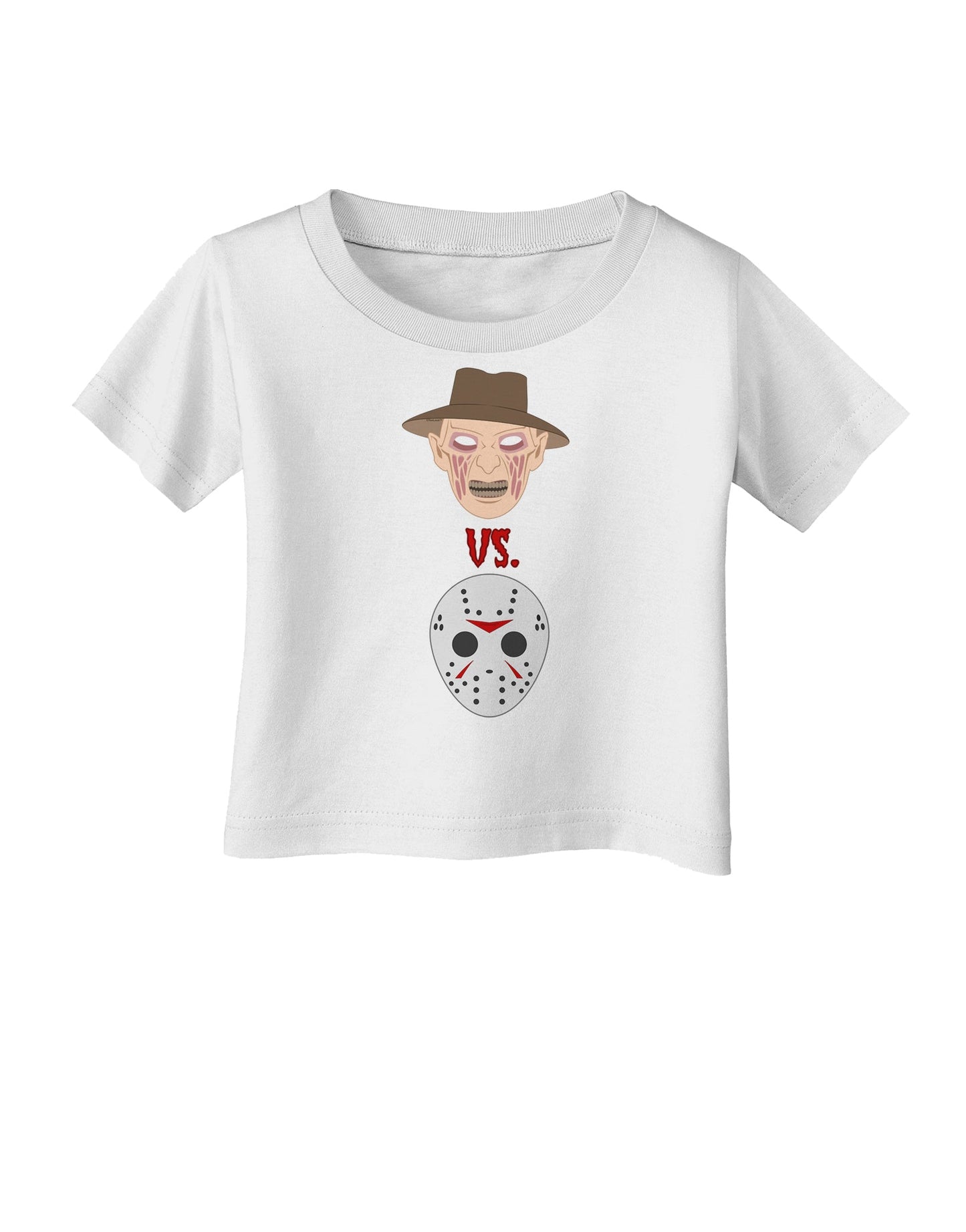 Scary Face Versus Scary Face - Halloween Infant T-Shirt-Infant T-Shirt-TooLoud-White-06-Months-Davson Sales
