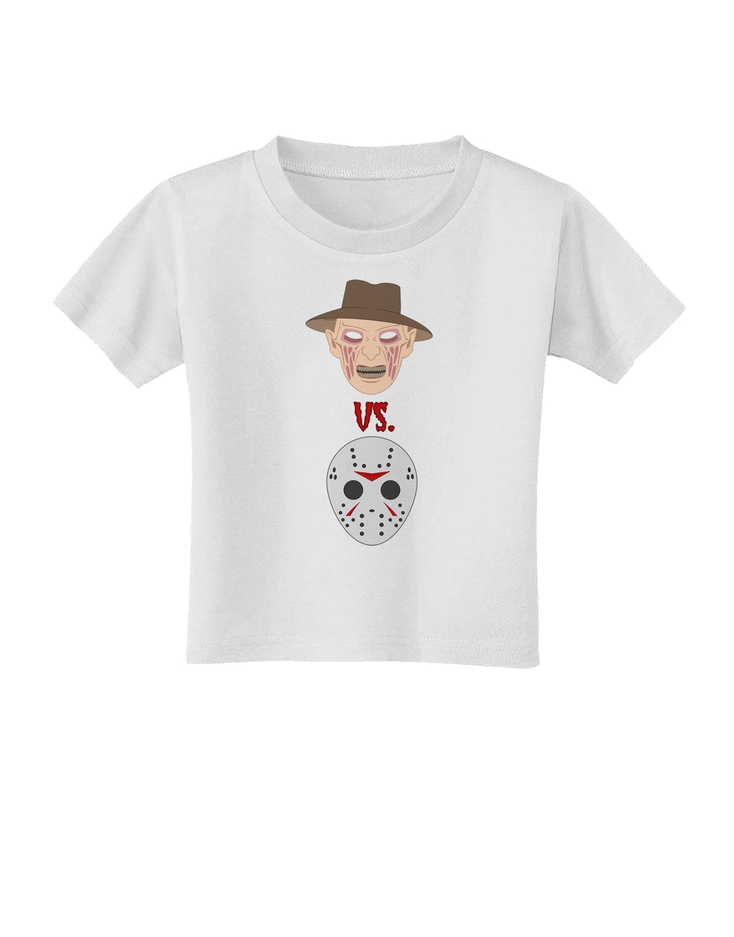 Scary Face Versus Scary Face - Halloween Toddler T-Shirt-Toddler T-Shirt-TooLoud-White-2T-Davson Sales