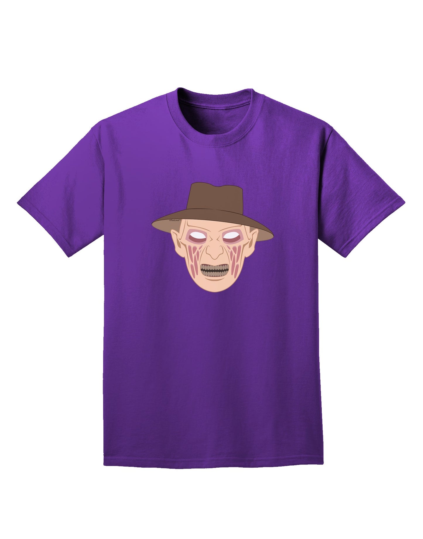 Scary Face With a Hat - Halloween Adult Dark T-Shirt-Mens T-Shirt-TooLoud-Purple-Small-Davson Sales