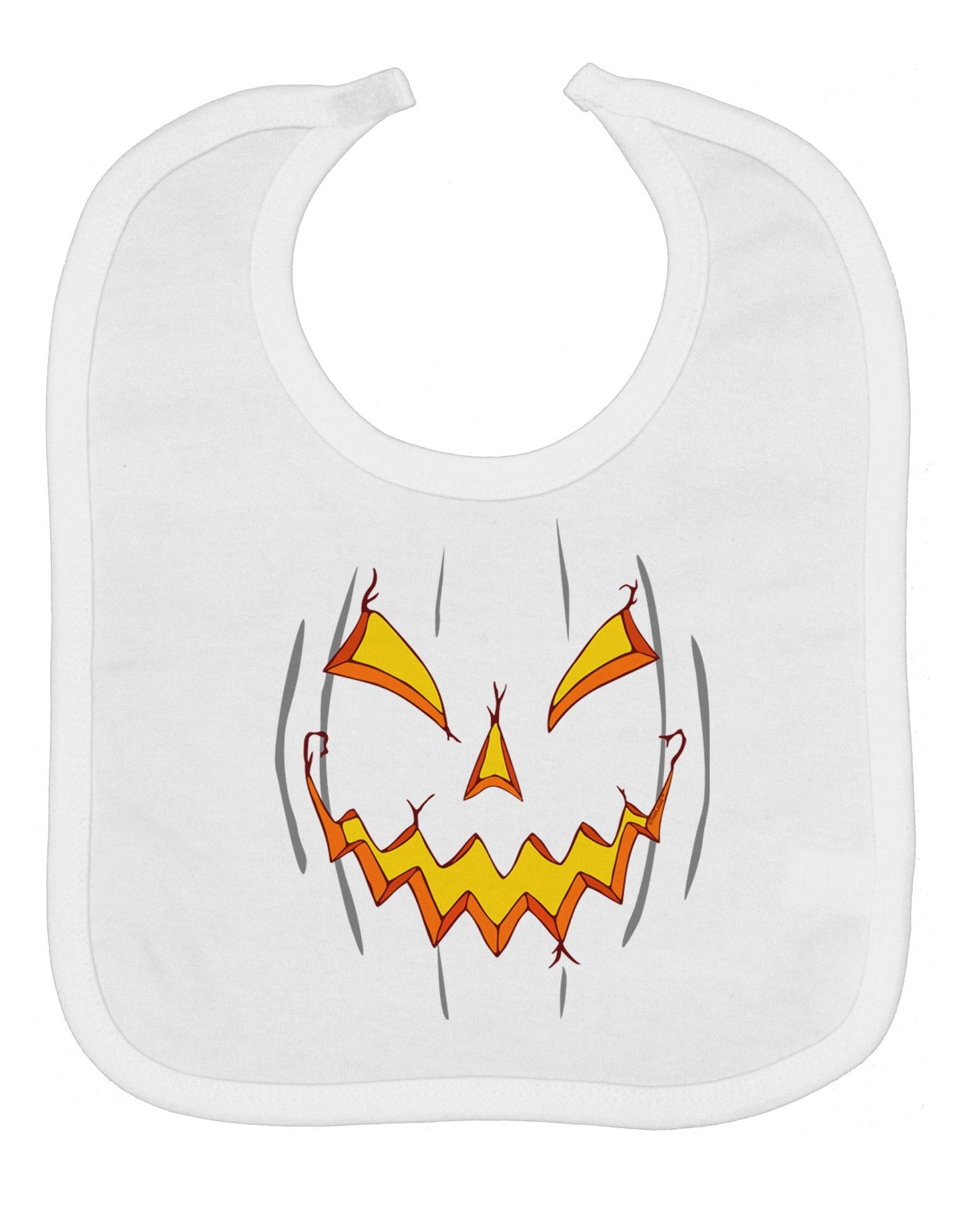 Scary Glow Evil Jack O Lantern Pumpkin Baby Bib