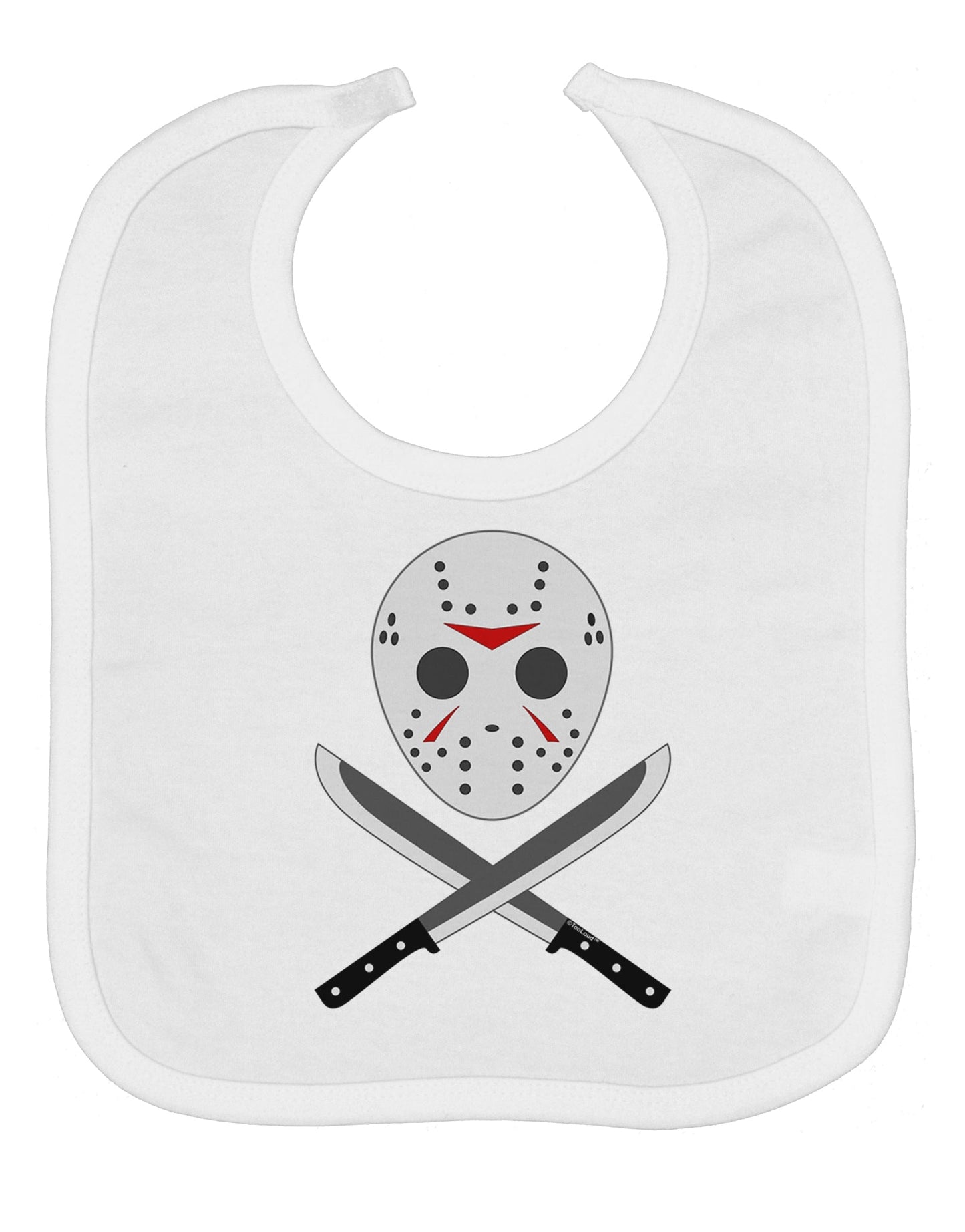 Scary Mask With Machete - Halloween Baby Bib