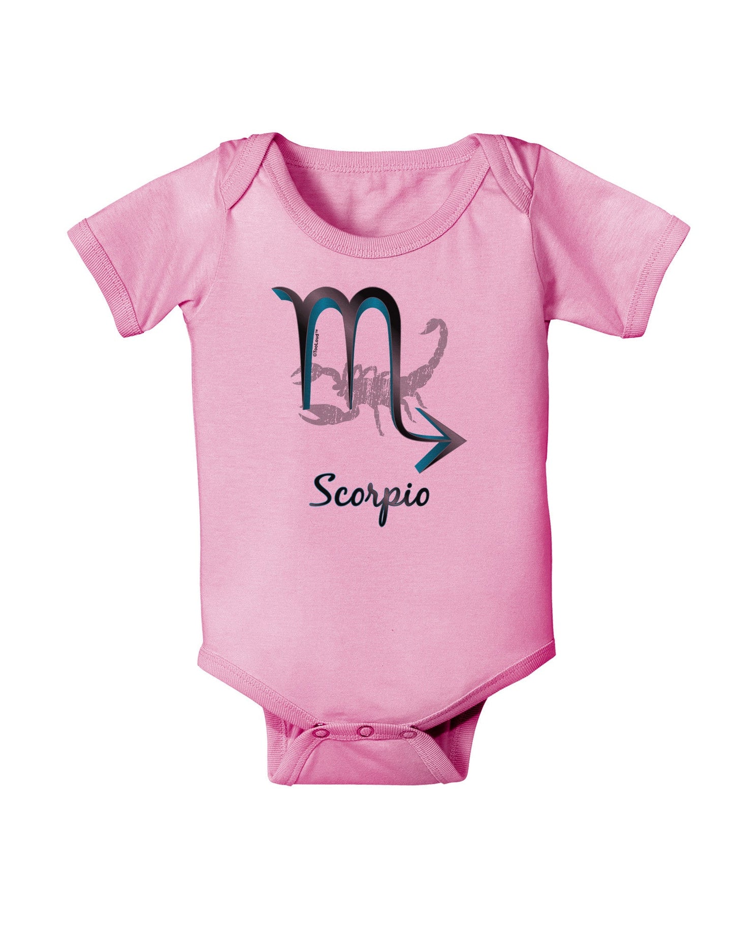 Scorpio Symbol Baby Romper Bodysuit-Baby Romper-TooLoud-Pink-06-Months-Davson Sales