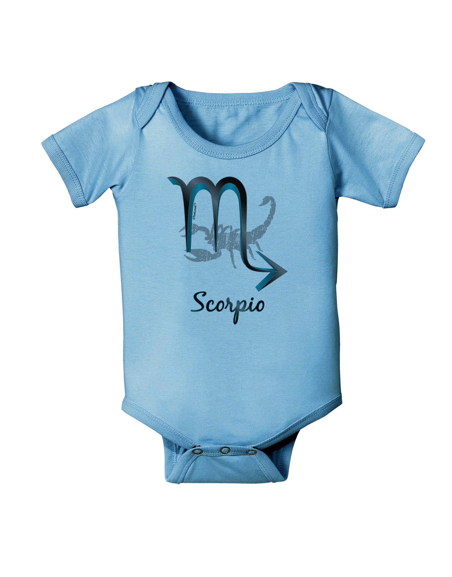 Scorpio Symbol Baby Romper Bodysuit-Baby Romper-TooLoud-LightBlue-06-Months-Davson Sales