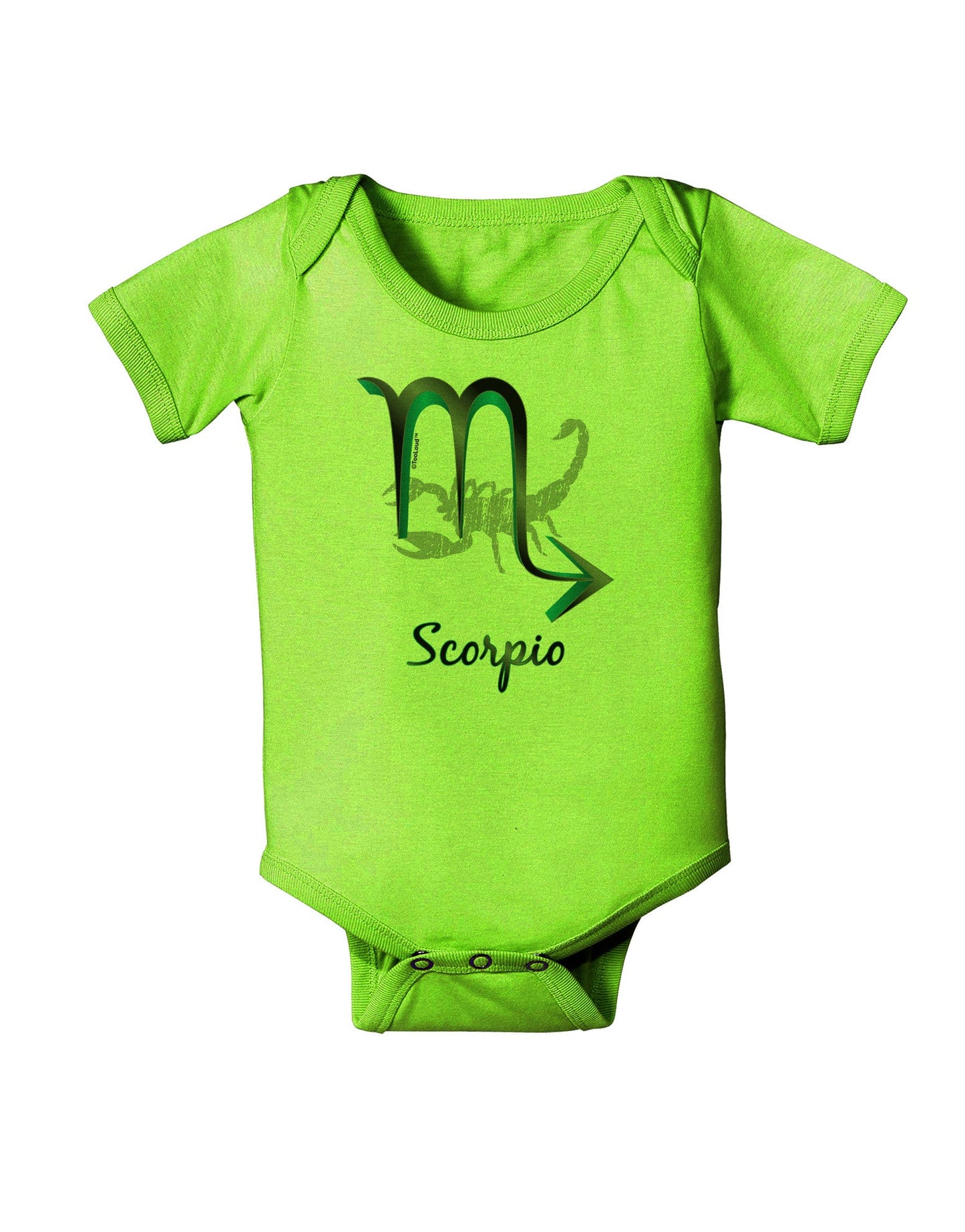 Scorpio Symbol Baby Romper Bodysuit-Baby Romper-TooLoud-Lime-06-Months-Davson Sales