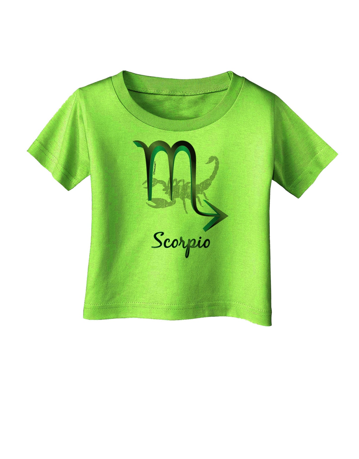 Scorpio Symbol Infant T-Shirt-Infant T-Shirt-TooLoud-Lime-Green-06-Months-Davson Sales