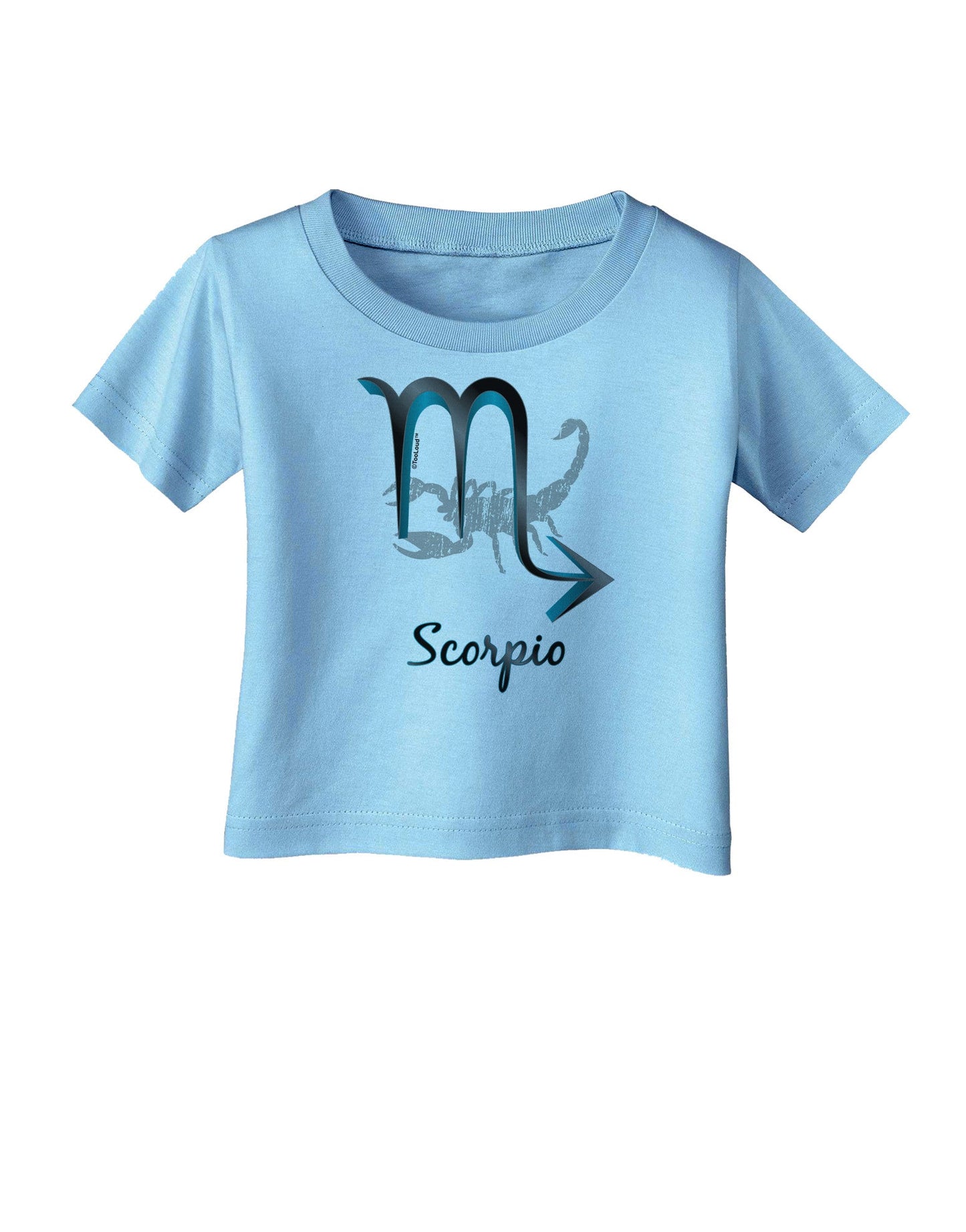 Scorpio Symbol Infant T-Shirt-Infant T-Shirt-TooLoud-Aquatic-Blue-06-Months-Davson Sales