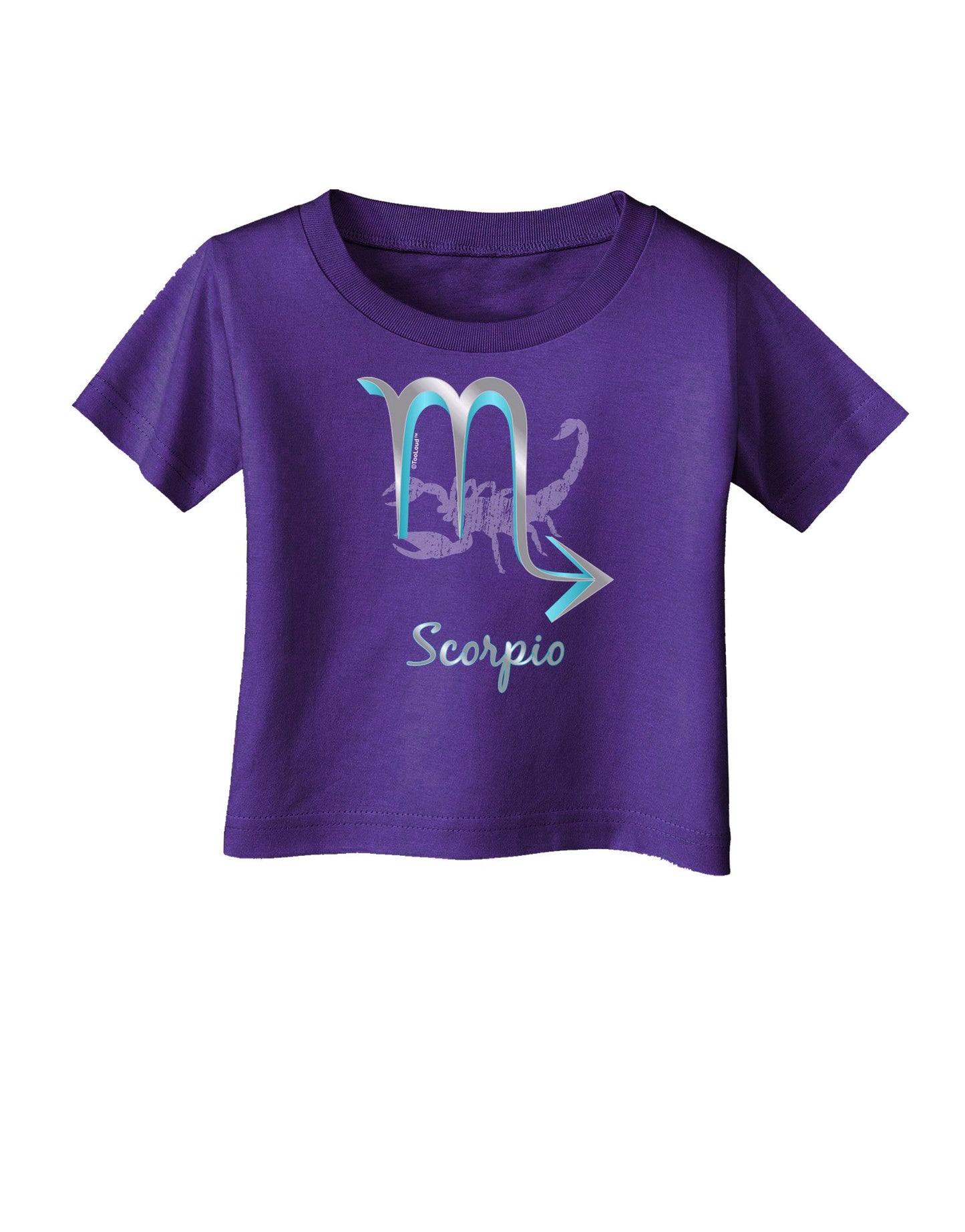Scorpio Symbol Infant T-Shirt Dark-Infant T-Shirt-TooLoud-Purple-06-Months-Davson Sales