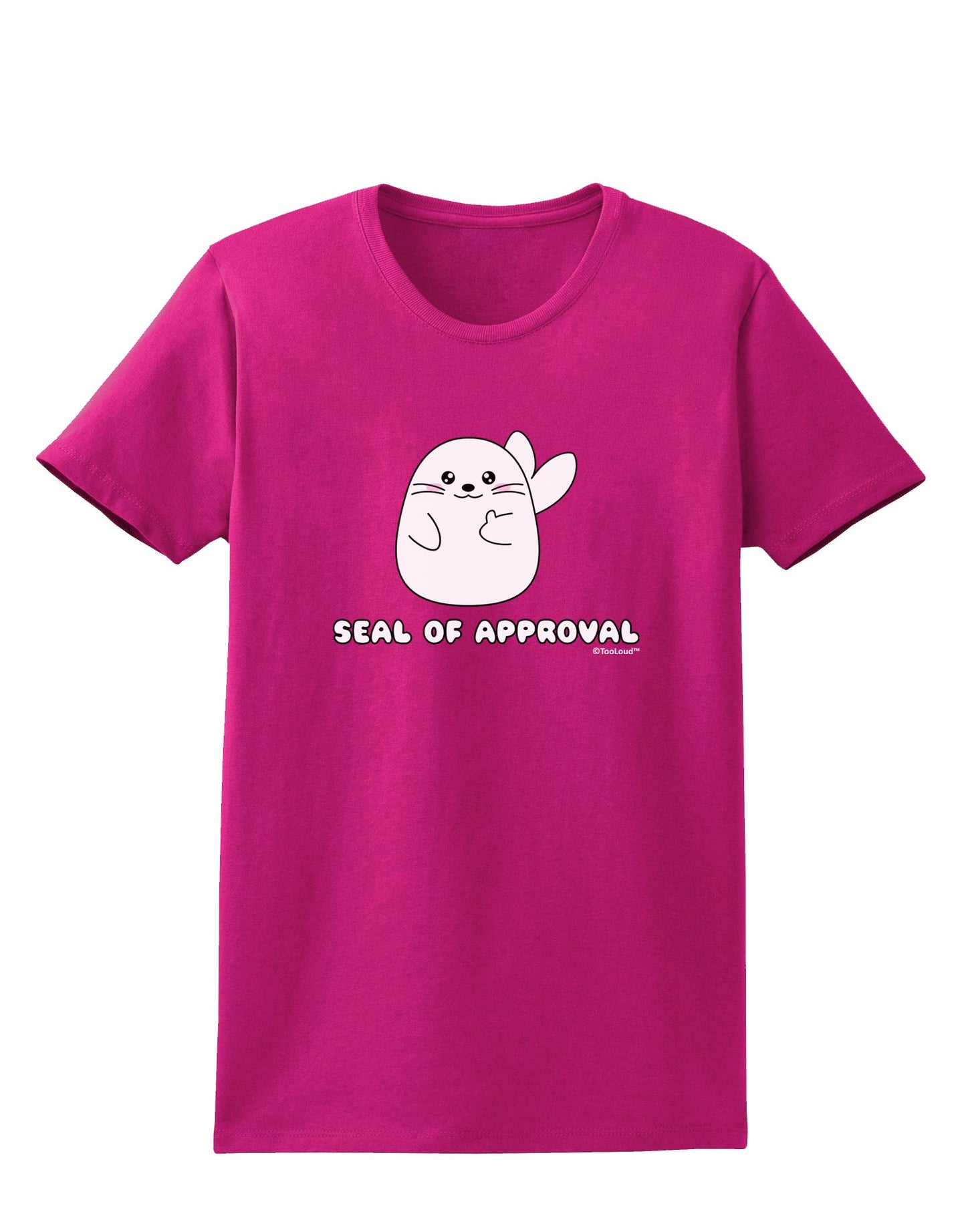 Seal of Approval Womens Dark T-Shirt by TooLoud-Womens T-Shirt-TooLoud-Hot-Pink-Small-Davson Sales