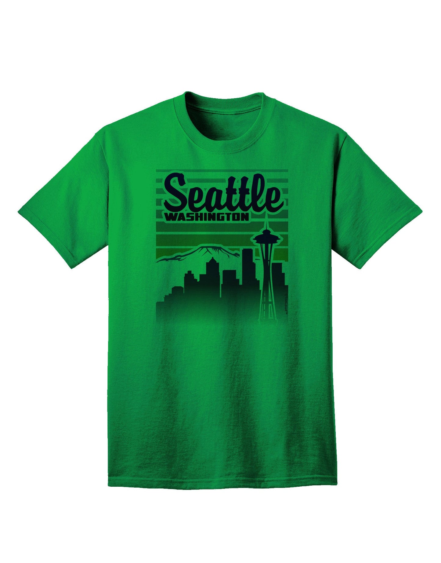 Seattle Washington Sunset - Premium Adult T-Shirt Collection-Mens T-shirts-TooLoud-Kelly-Green-Small-Davson Sales