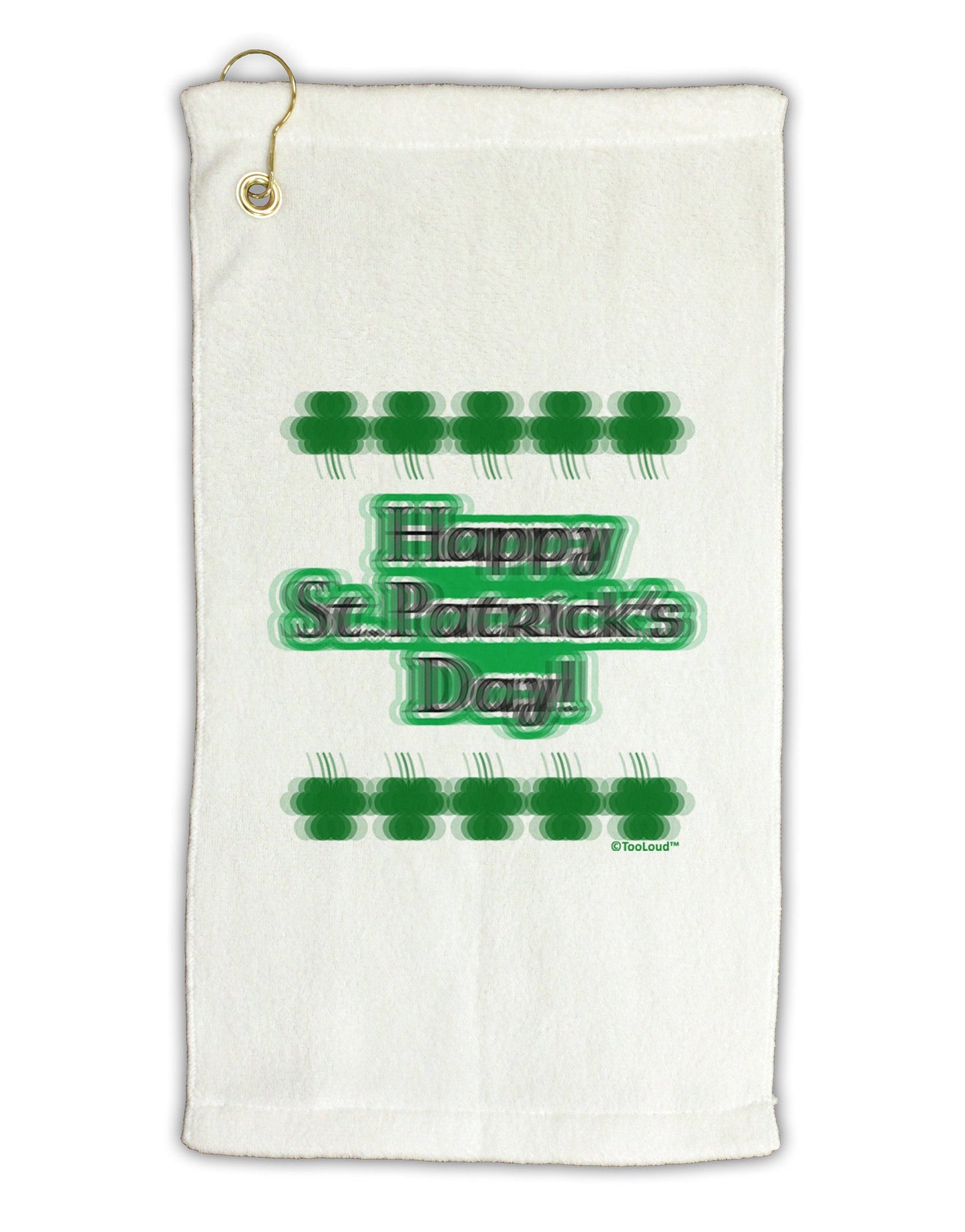 Seeing Double St. Patrick's Day Micro Terry Gromet Golf Towel 16 x 25 inch-Golf Towel-TooLoud-White-Davson Sales