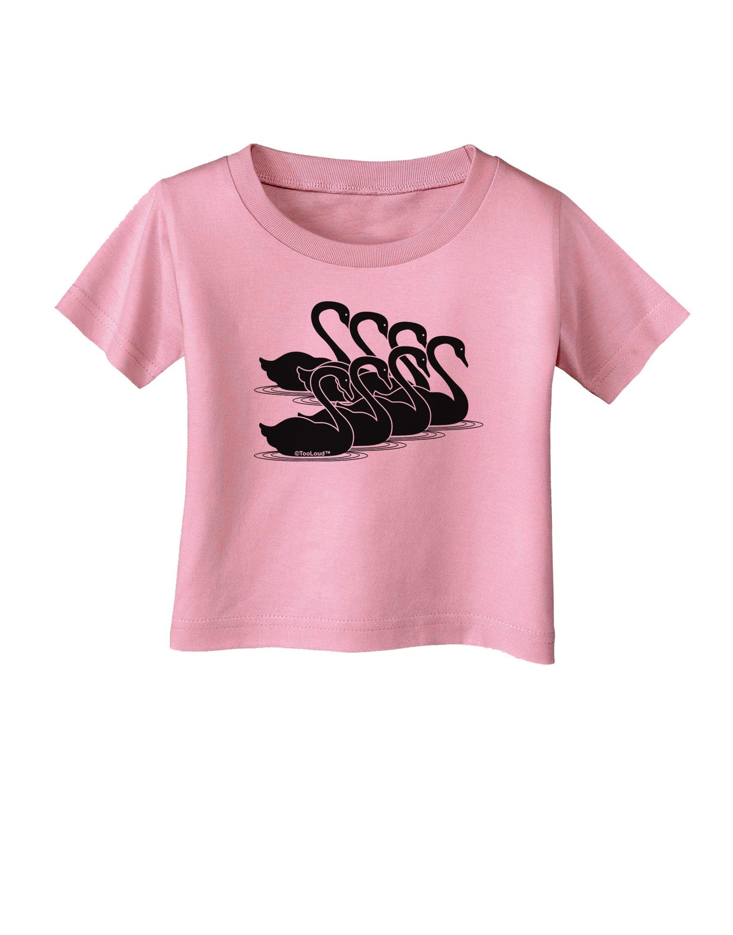 Seven Swans A Swimming Infant T-Shirt-Infant T-Shirt-TooLoud-Candy-Pink-06-Months-Davson Sales