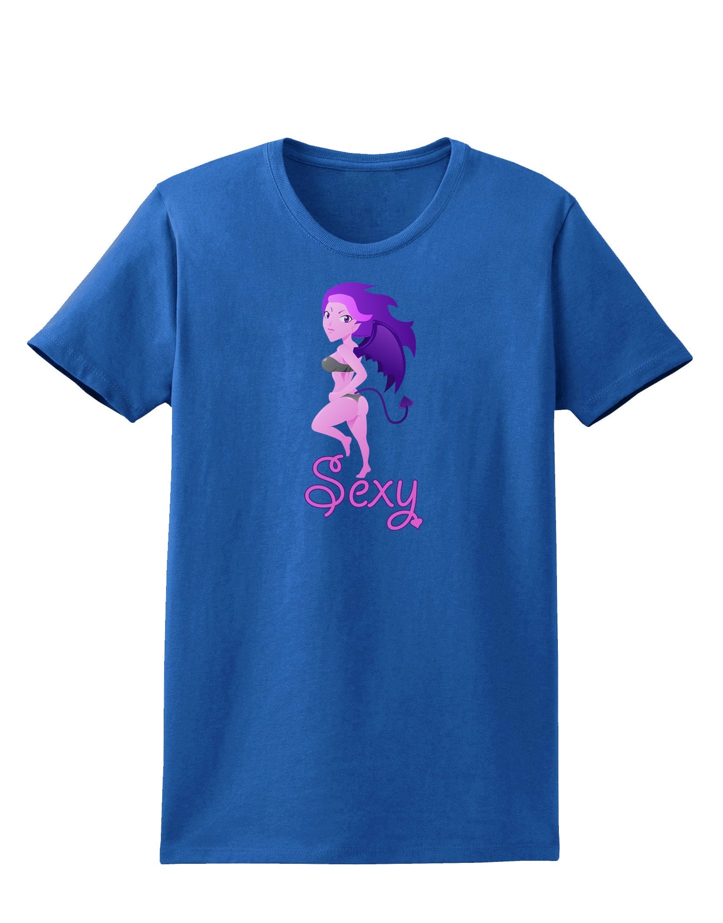 Sexy Succubus - Sexy Text Womens Dark T-Shirt-Womens T-Shirt-TooLoud-Royal-Blue-X-Small-Davson Sales
