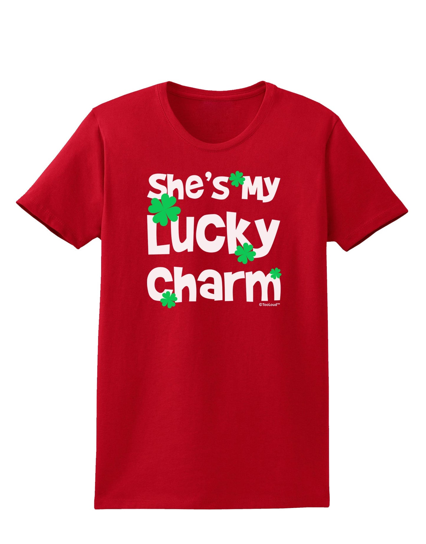 She's My Lucky Charm - Matching Couples Design Womens Dark T-Shirt by TooLoud-Womens T-Shirt-TooLoud-Red-X-Small-Davson Sales