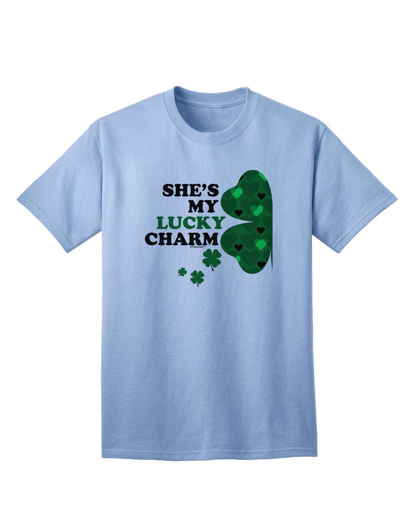 She's My Lucky Charm - Premium Left Adult T-Shirt for the Modern Gentleman-Mens T-shirts-TooLoud-Light-Blue-Small-Davson Sales