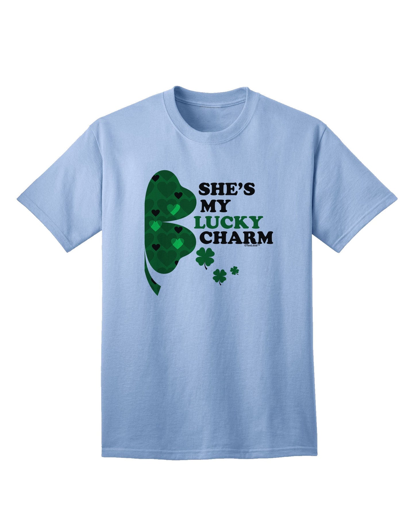 She's My Lucky Charm - Premium Right Adult T-Shirt for the Modern Gentleman-Mens T-shirts-TooLoud-Light-Blue-Small-Davson Sales