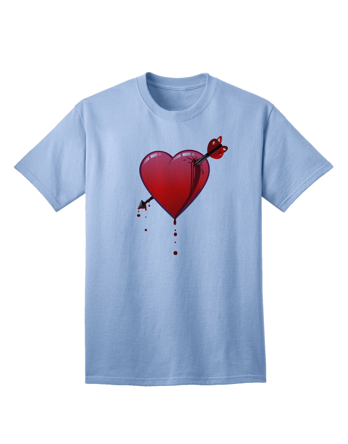 Shot Through the Heart Bleeding Adult T-Shirt-Mens T-Shirt-TooLoud-Light-Blue-Small-Davson Sales
