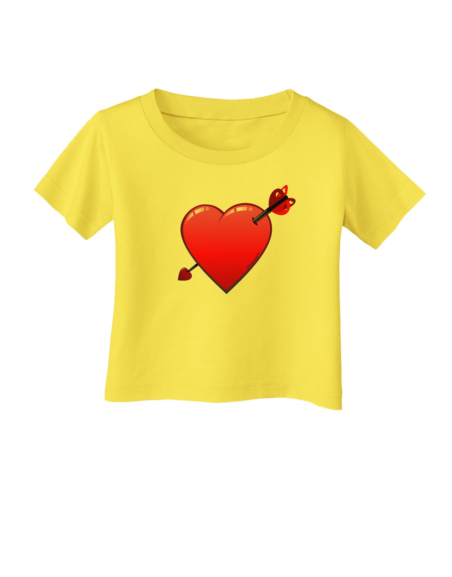 Shot Through the Heart Cute Infant T-Shirt-Infant T-Shirt-TooLoud-Yellow-06-Months-Davson Sales