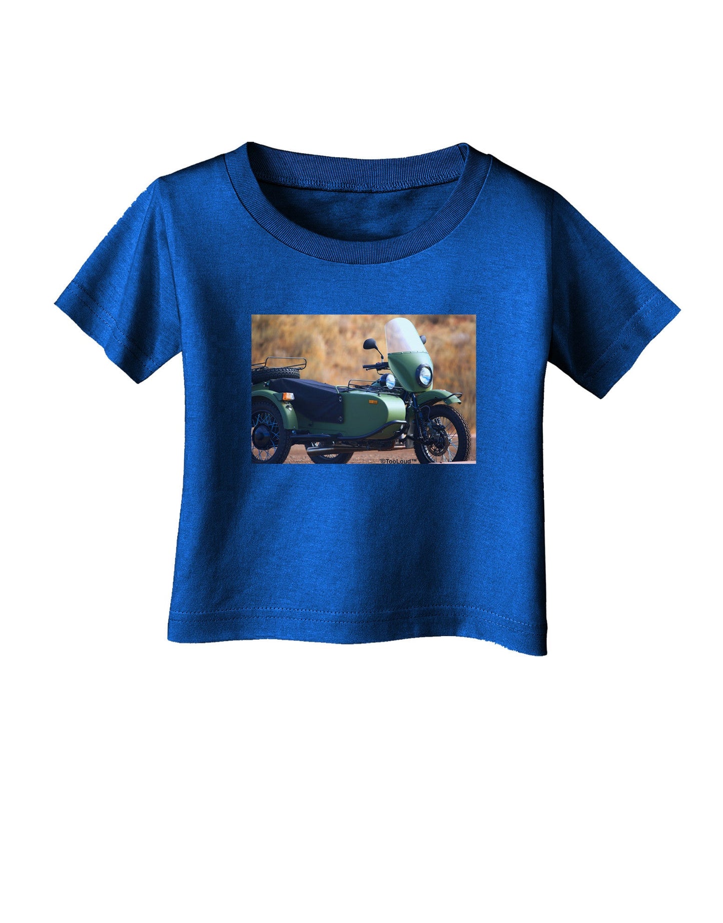 Sidecar Motorcycle Photo Infant T-Shirt Dark-Infant T-Shirt-TooLoud-Royal-Blue-06-Months-Davson Sales