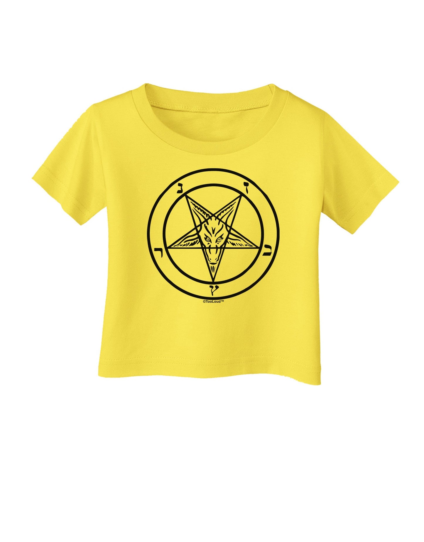 Sigil of Baphomet Infant T-Shirt-Infant T-Shirt-TooLoud-Yellow-06-Months-Davson Sales
