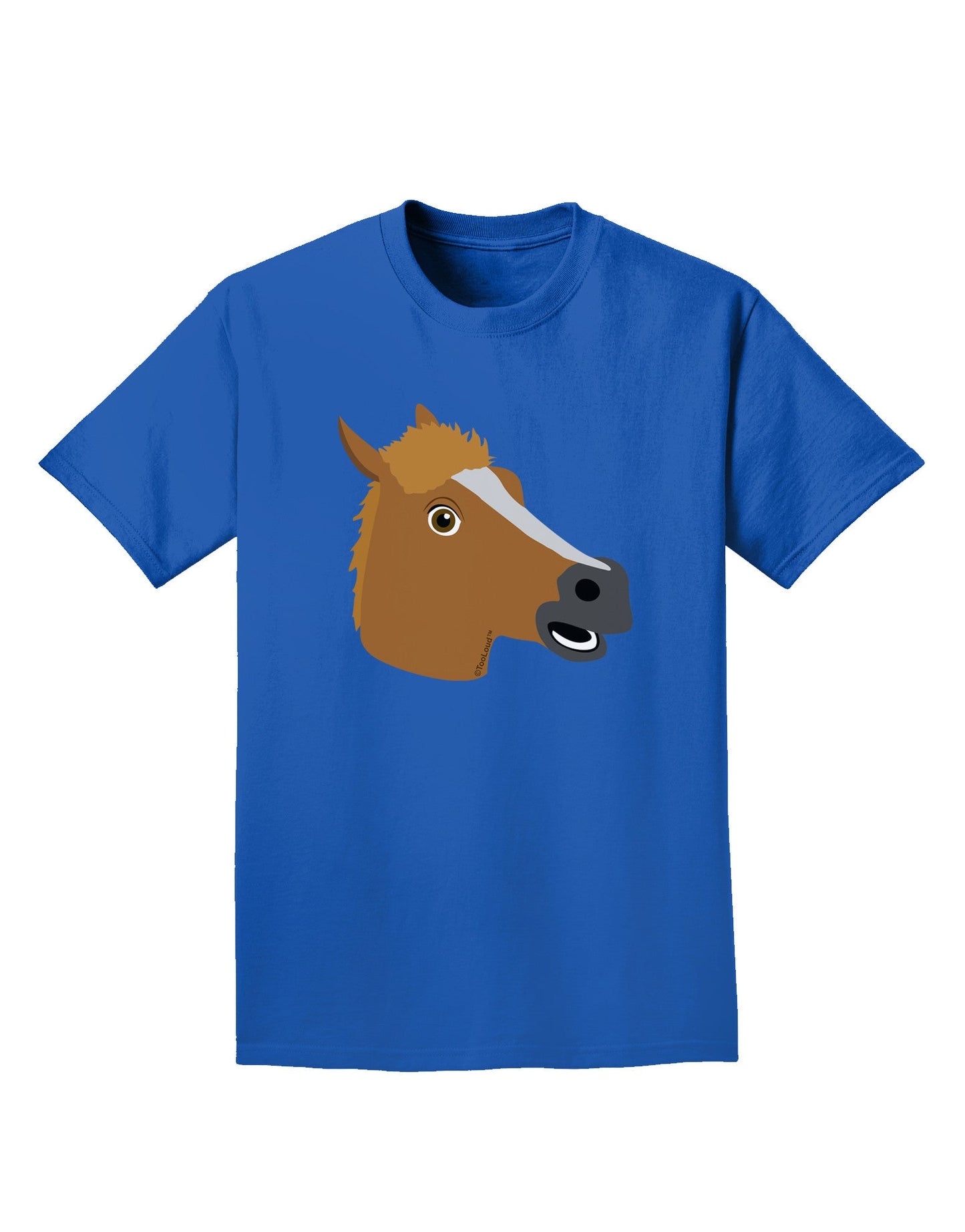 Silly Cartoon Horse Head Adult Dark T-Shirt-Mens T-Shirt-TooLoud-Royal-Blue-Small-Davson Sales